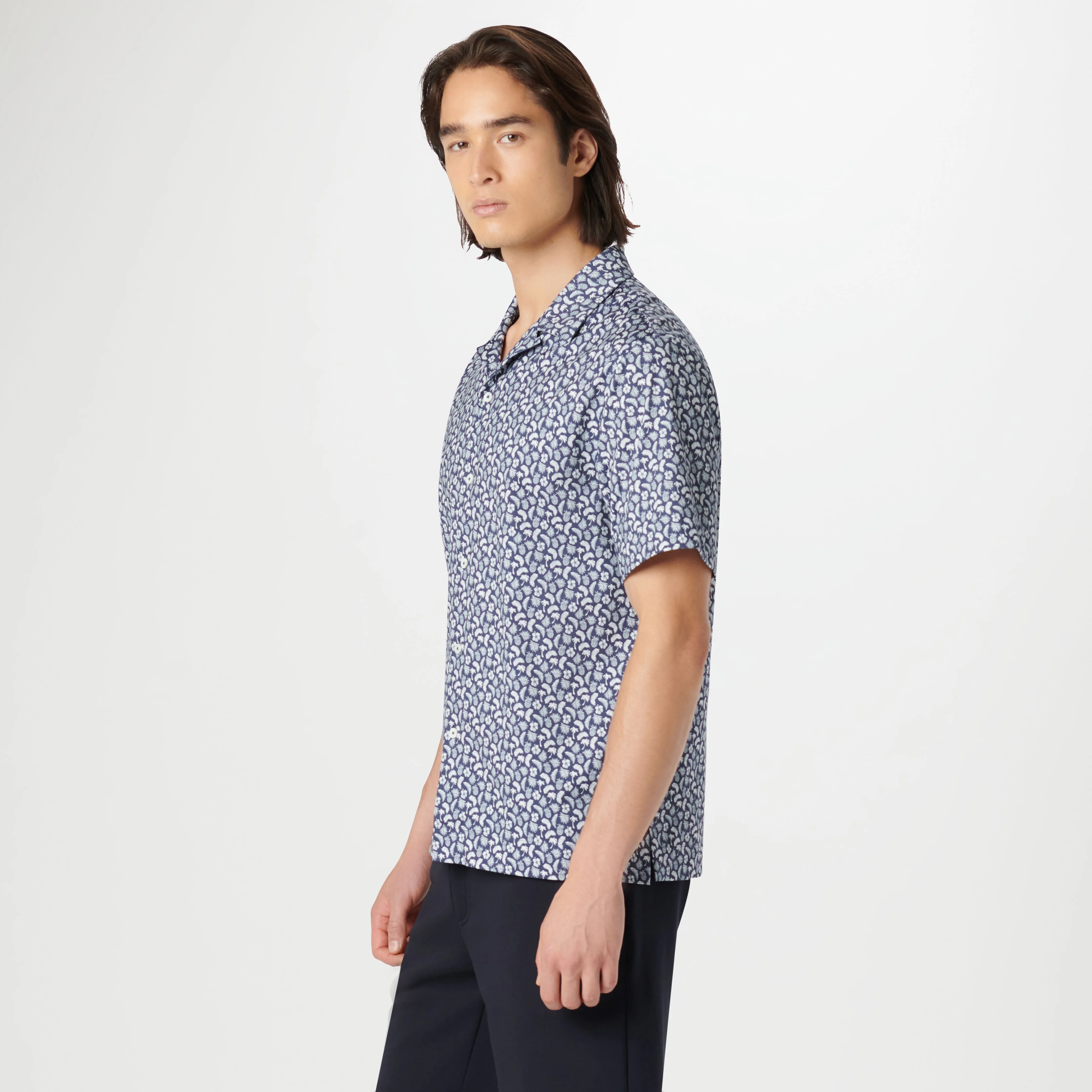 Cole Tropical OoohCotton Camp Shirt sold by Bugatchi product image thumbnail 3