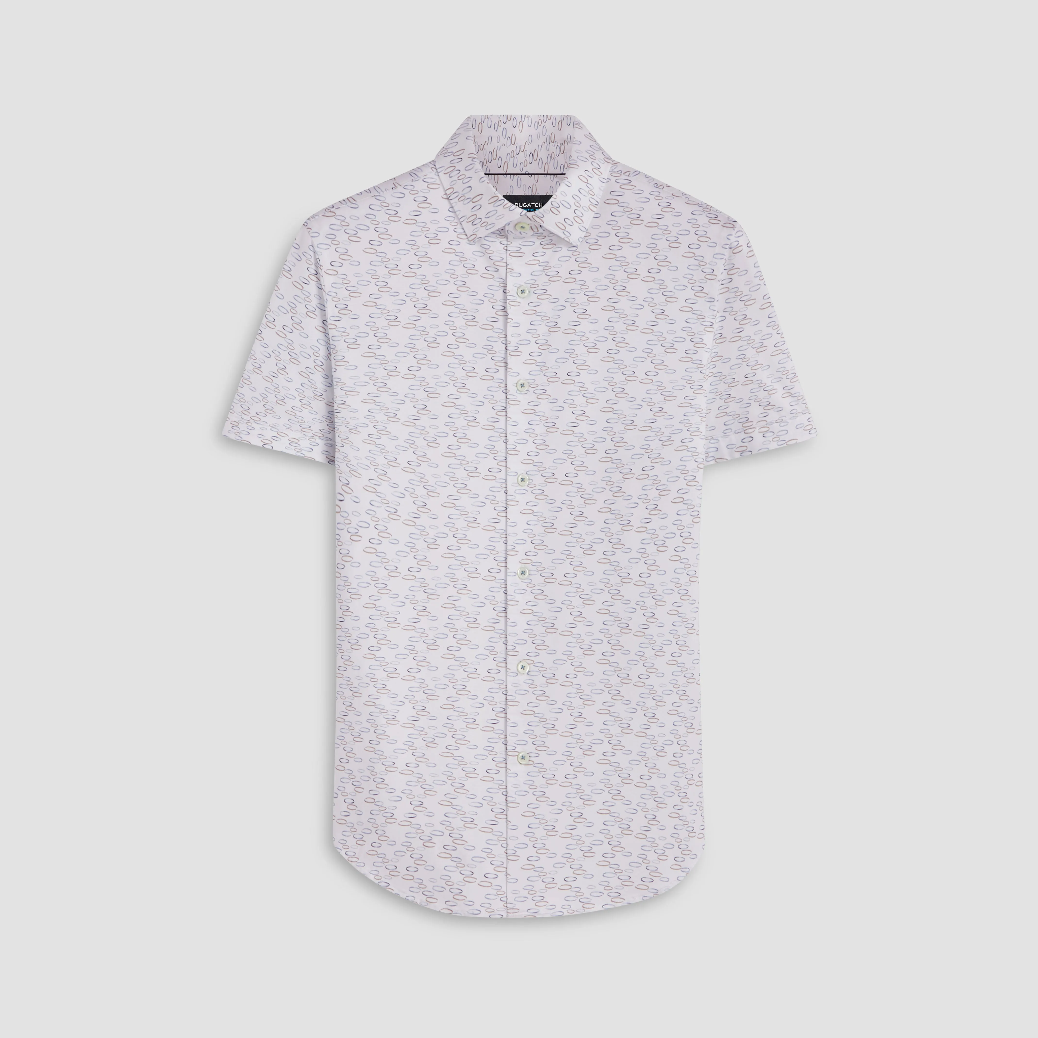 Miles Abstract Print OoohCotton Short Sleeve Shirt sold by Bugatchi