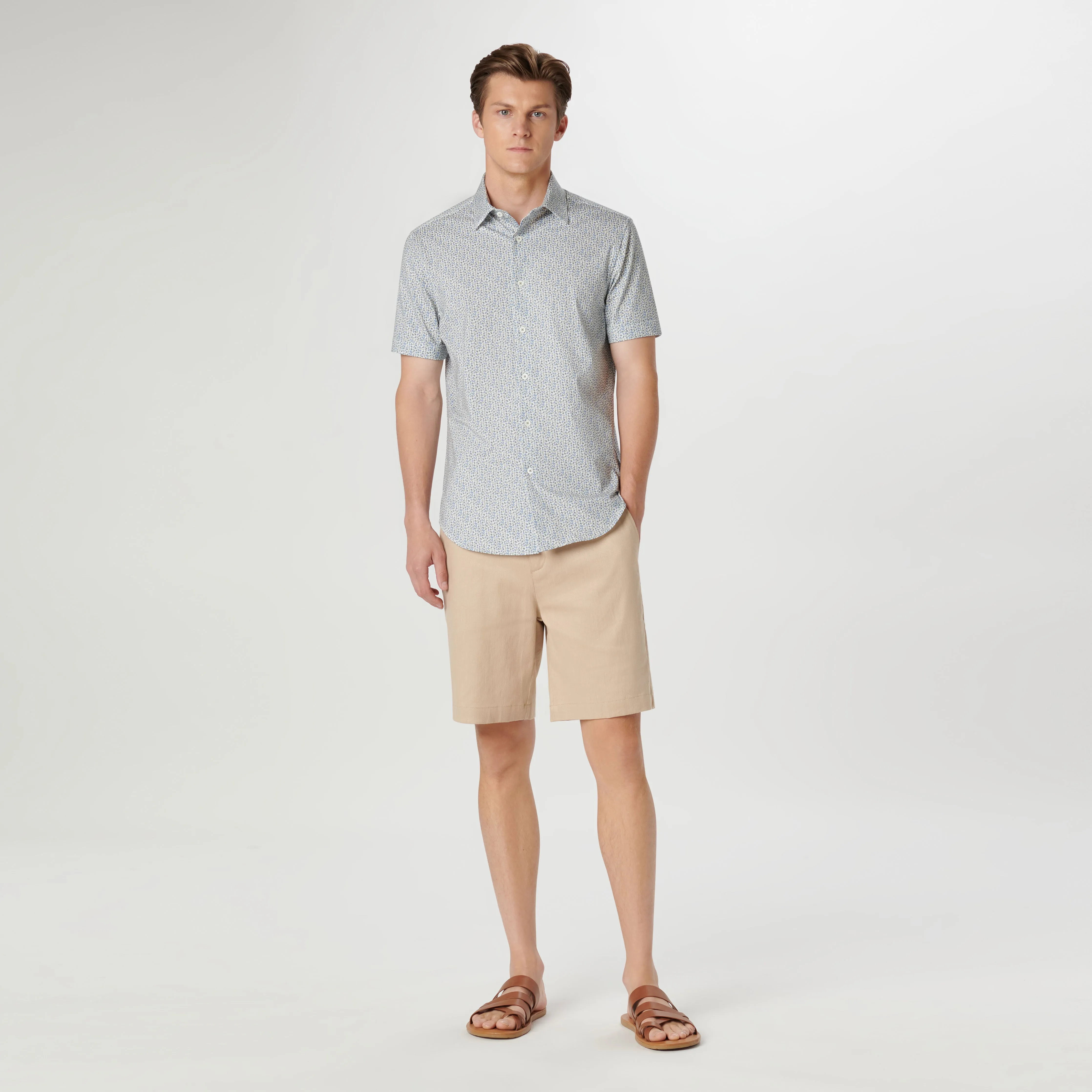 Miles Abstract OoohCotton Short Sleeve Shirt sold by Bugatchi product image thumbnail 5