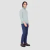 Bird's Eye Jacquard Quarter-Zip Mock Neck Sweater sold by Bugatchi