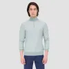 Bird's Eye Jacquard Quarter-Zip Mock Neck Sweater sold by Bugatchi