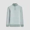 Bird's Eye Jacquard Quarter-Zip Mock Neck Sweater sold by Bugatchi