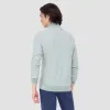 Bird's Eye Jacquard Quarter-Zip Mock Neck Sweater sold by Bugatchi