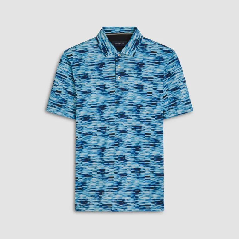 Hendrix Abstract Print Polo Shirt sold by Bugatchi