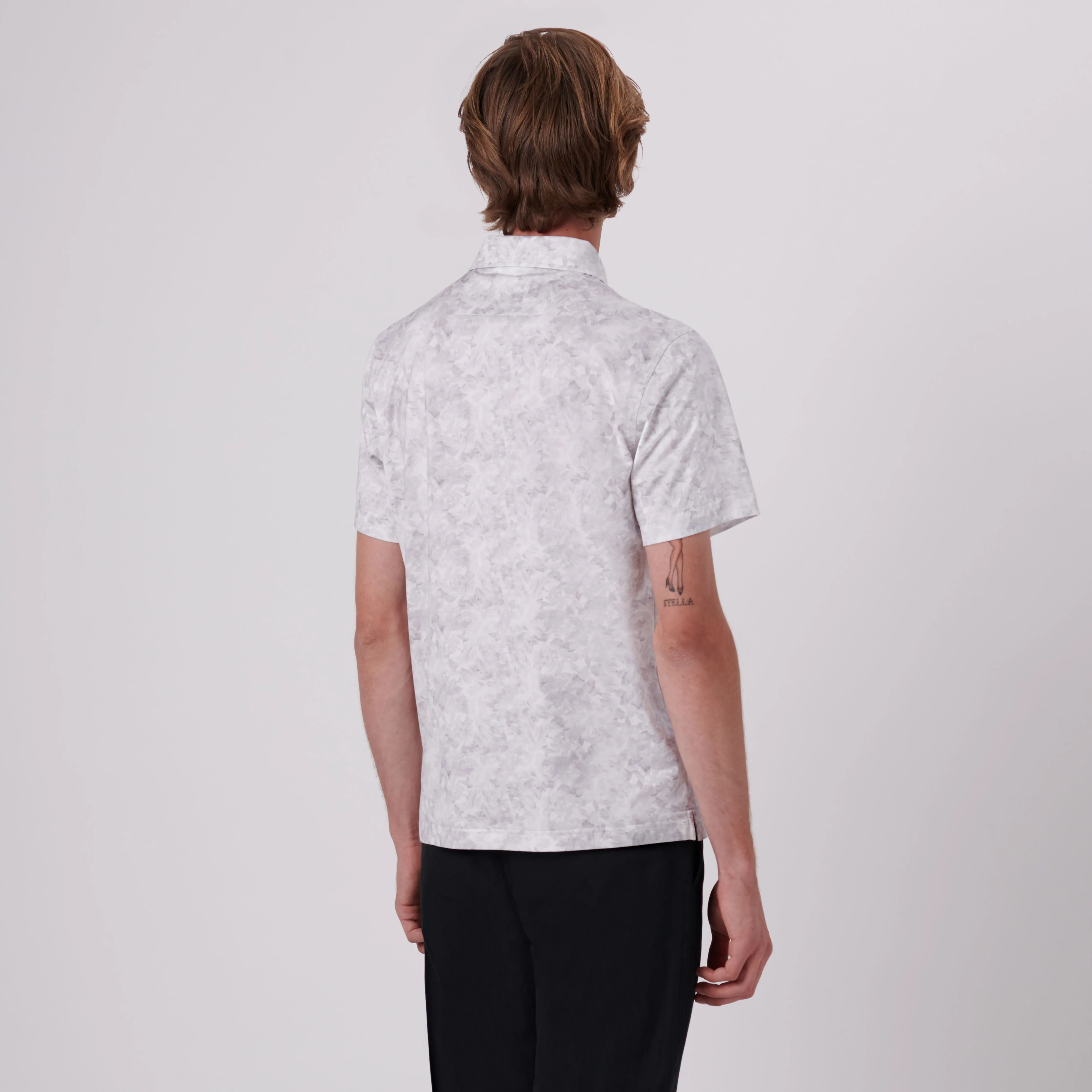 Victor Leaf Print OoohCotton Polo sold by Bugatchi product image thumbnail 4