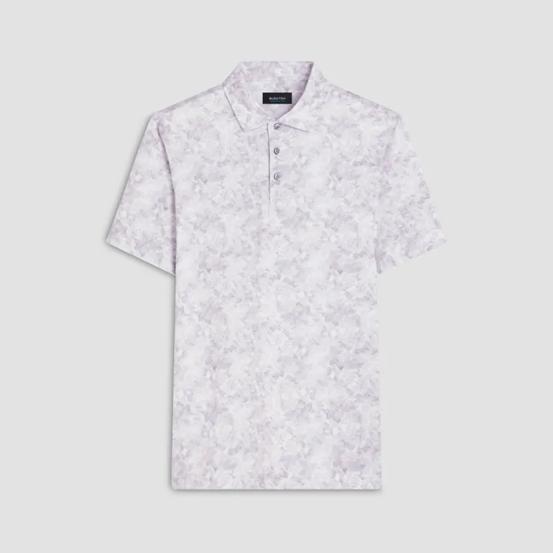 Victor Leaf Print OoohCotton Polo made by Bugatchi