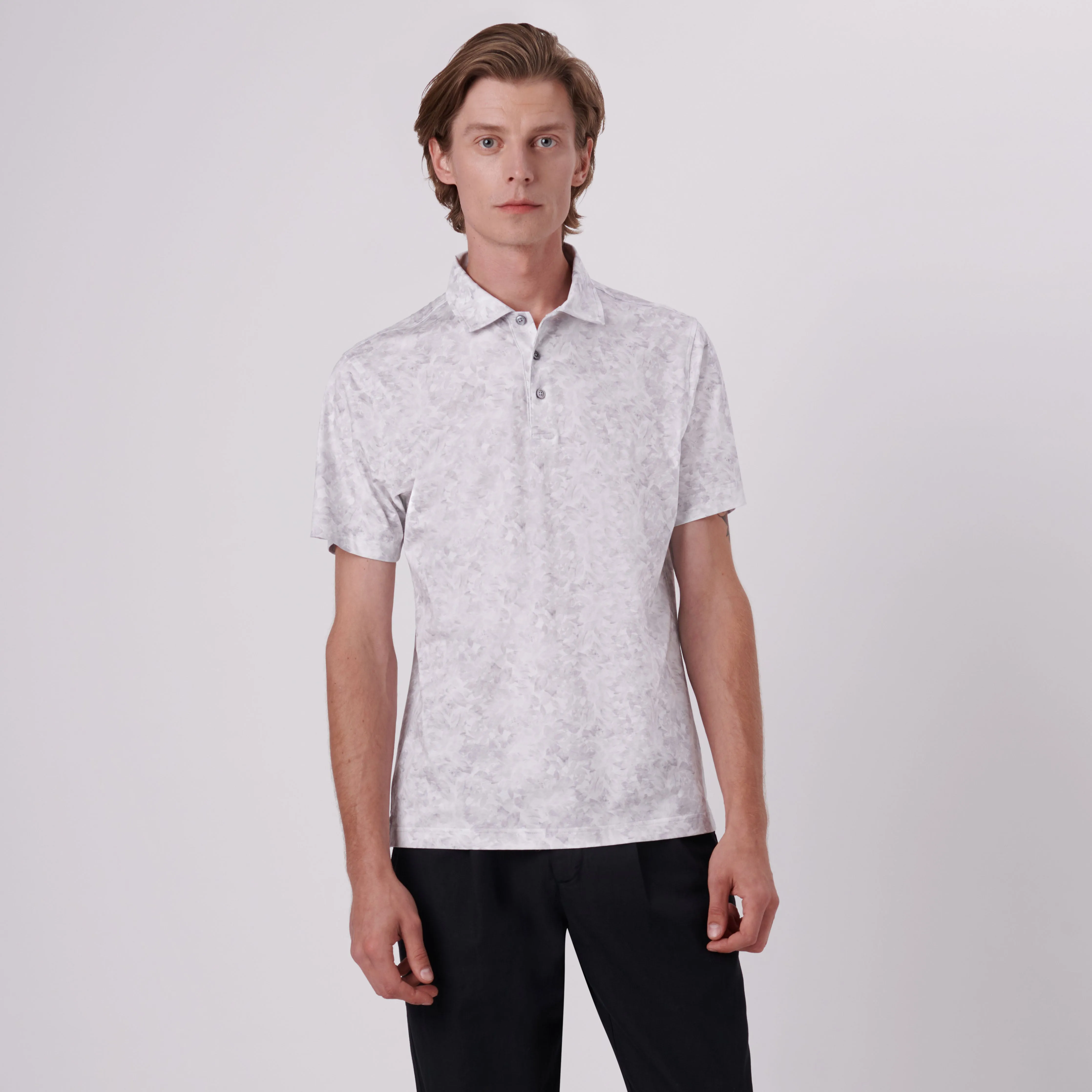 Victor Leaf Print OoohCotton Polo sold by Bugatchi product image thumbnail 2