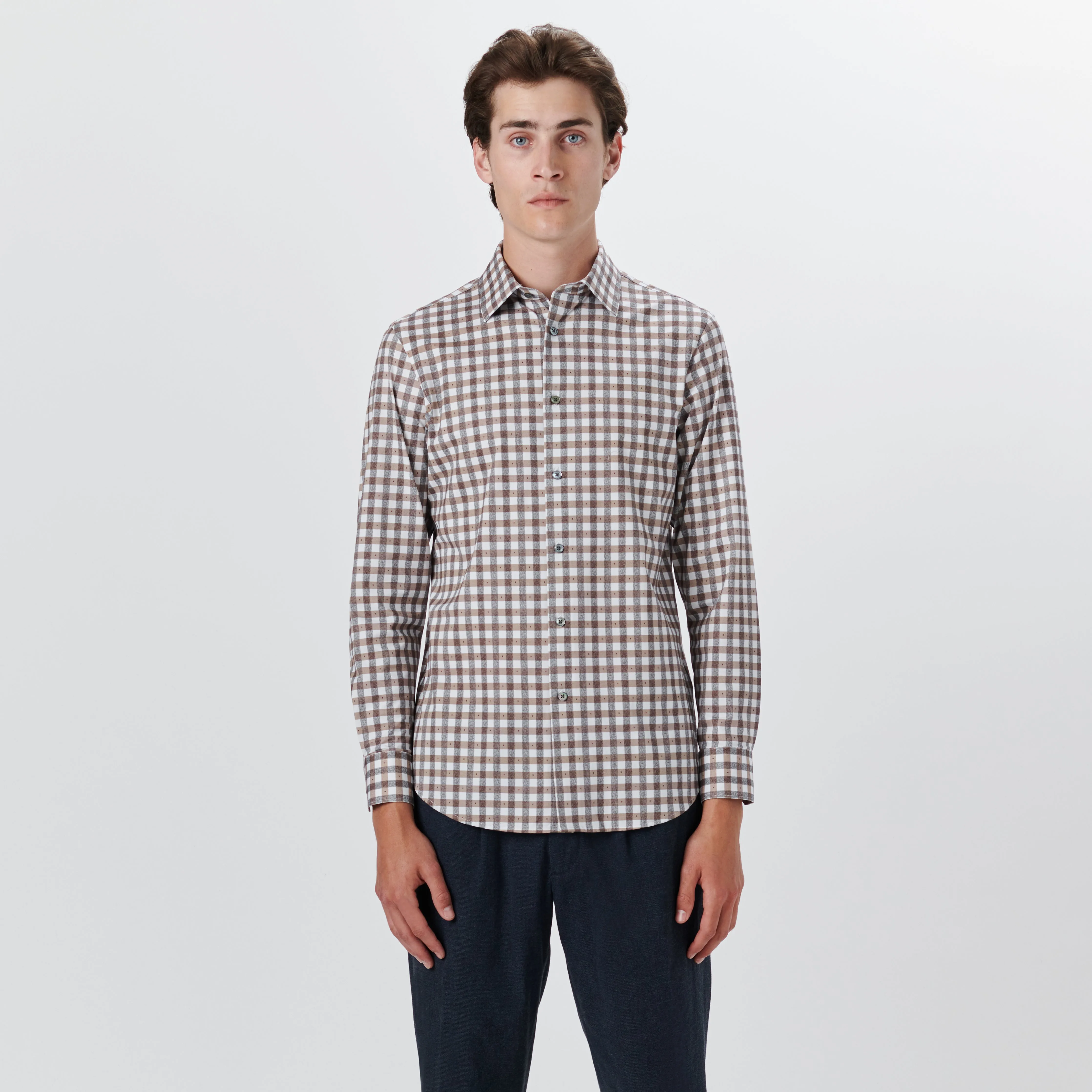 JAMES Gingham Check OoohCotton Shirt sold by Bugatchi product image thumbnail 2