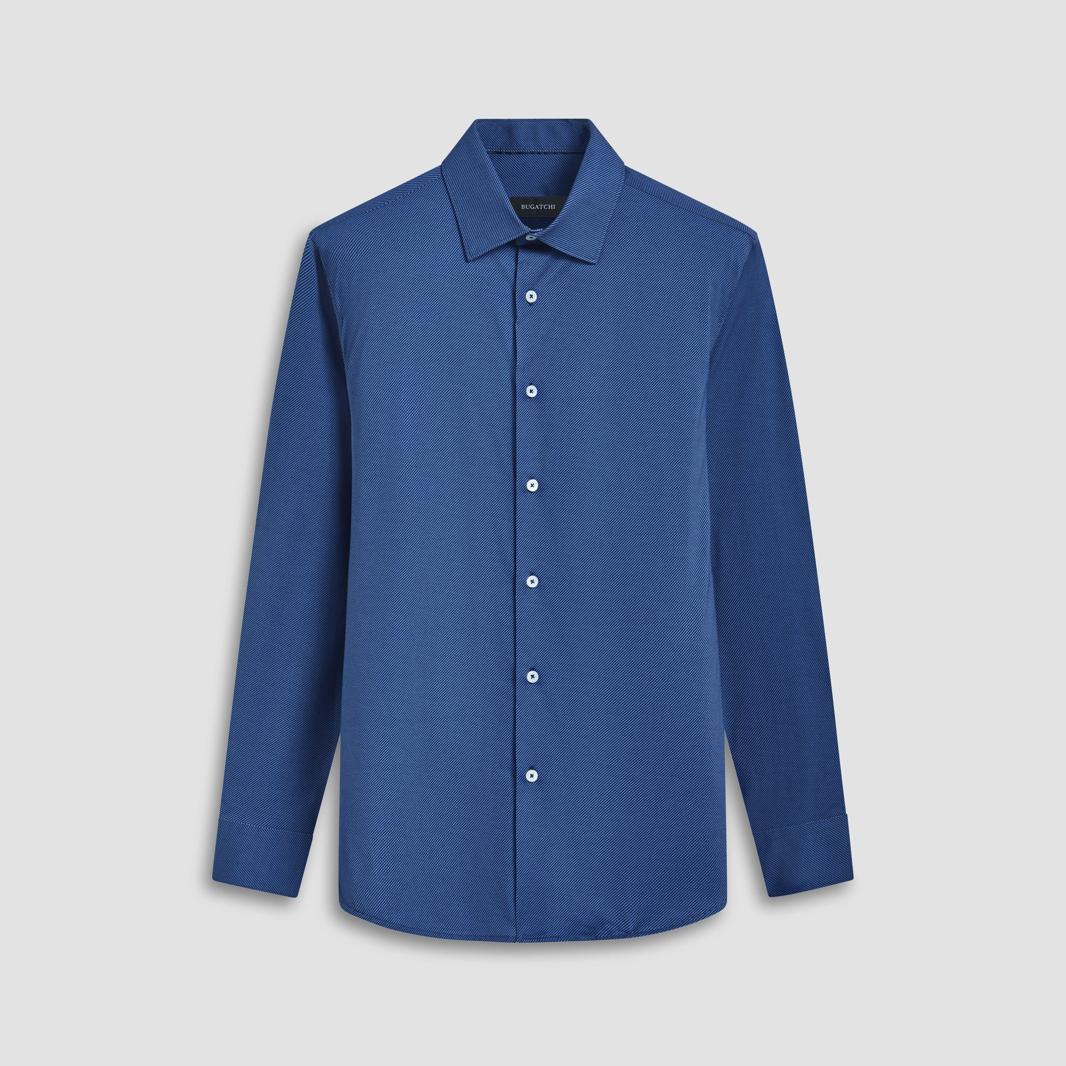 James Diagonal Pin Stripe OoohCotton Shirt sold by Bugatchi