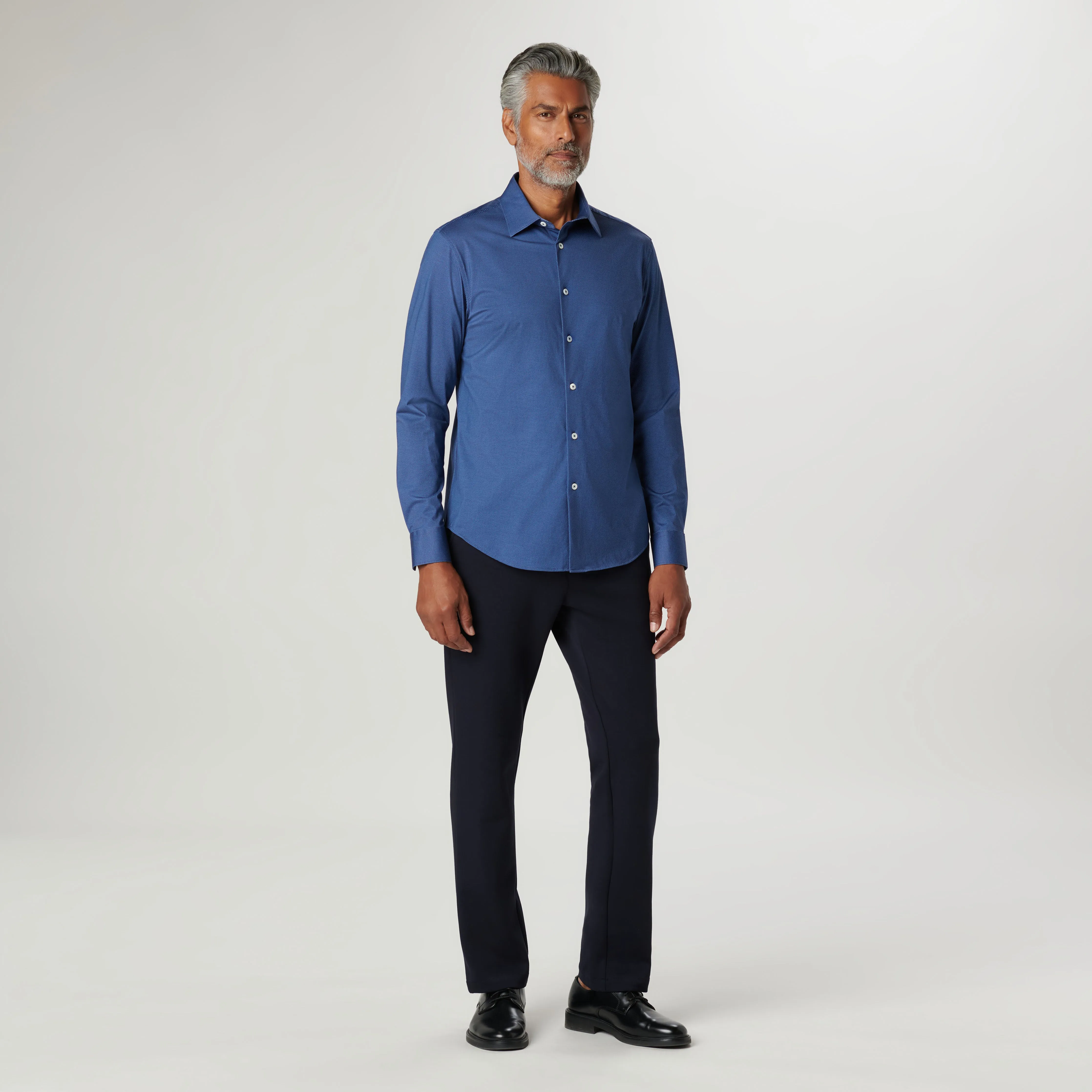 James Diagonal Pin Stripe OoohCotton Shirt sold by Bugatchi product image thumbnail 5