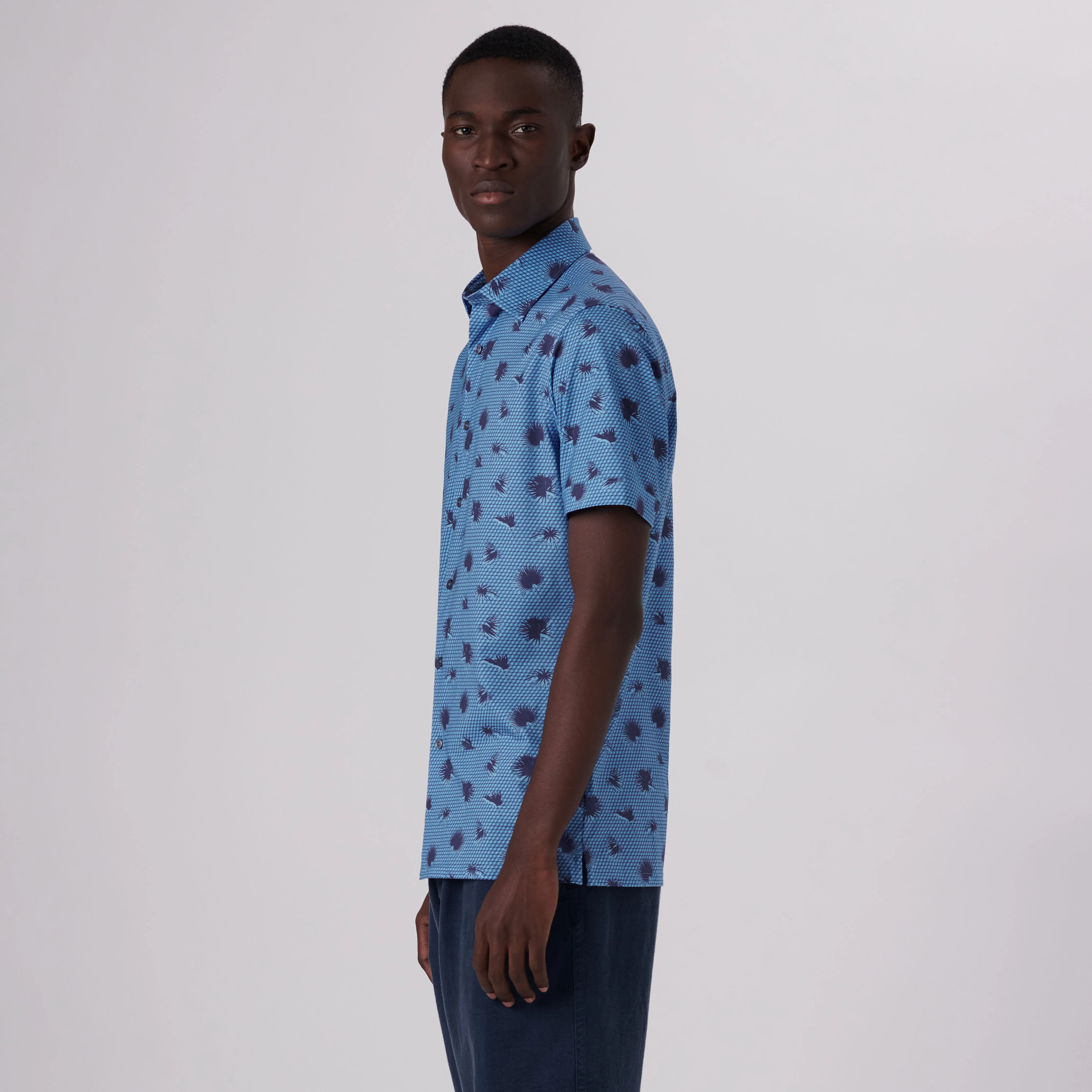 Milo Abstract Print OoohCotton Short Sleeve Shirt sold by Bugatchi product image thumbnail 3