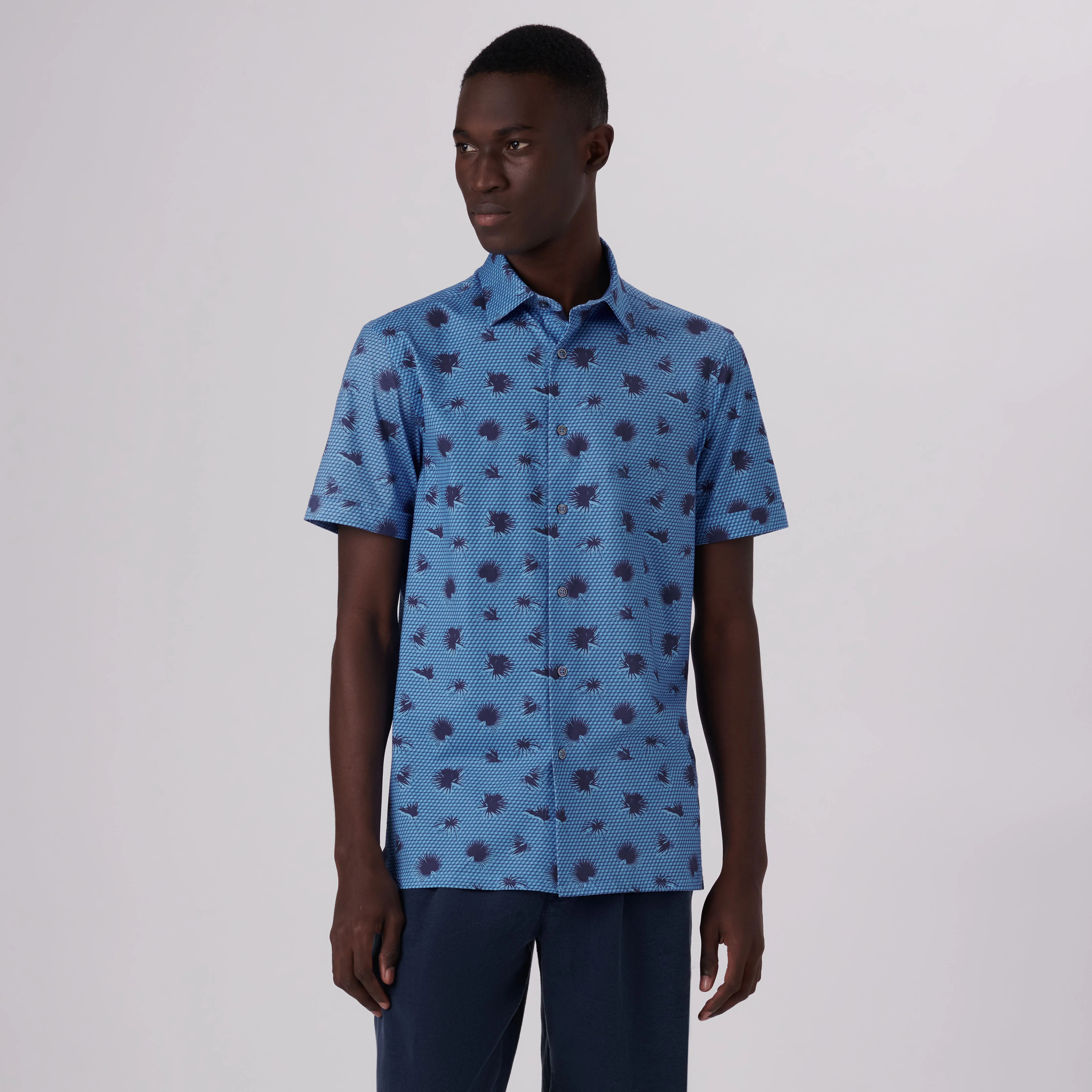 Milo Abstract Print OoohCotton Short Sleeve Shirt sold by Bugatchi product image thumbnail 2