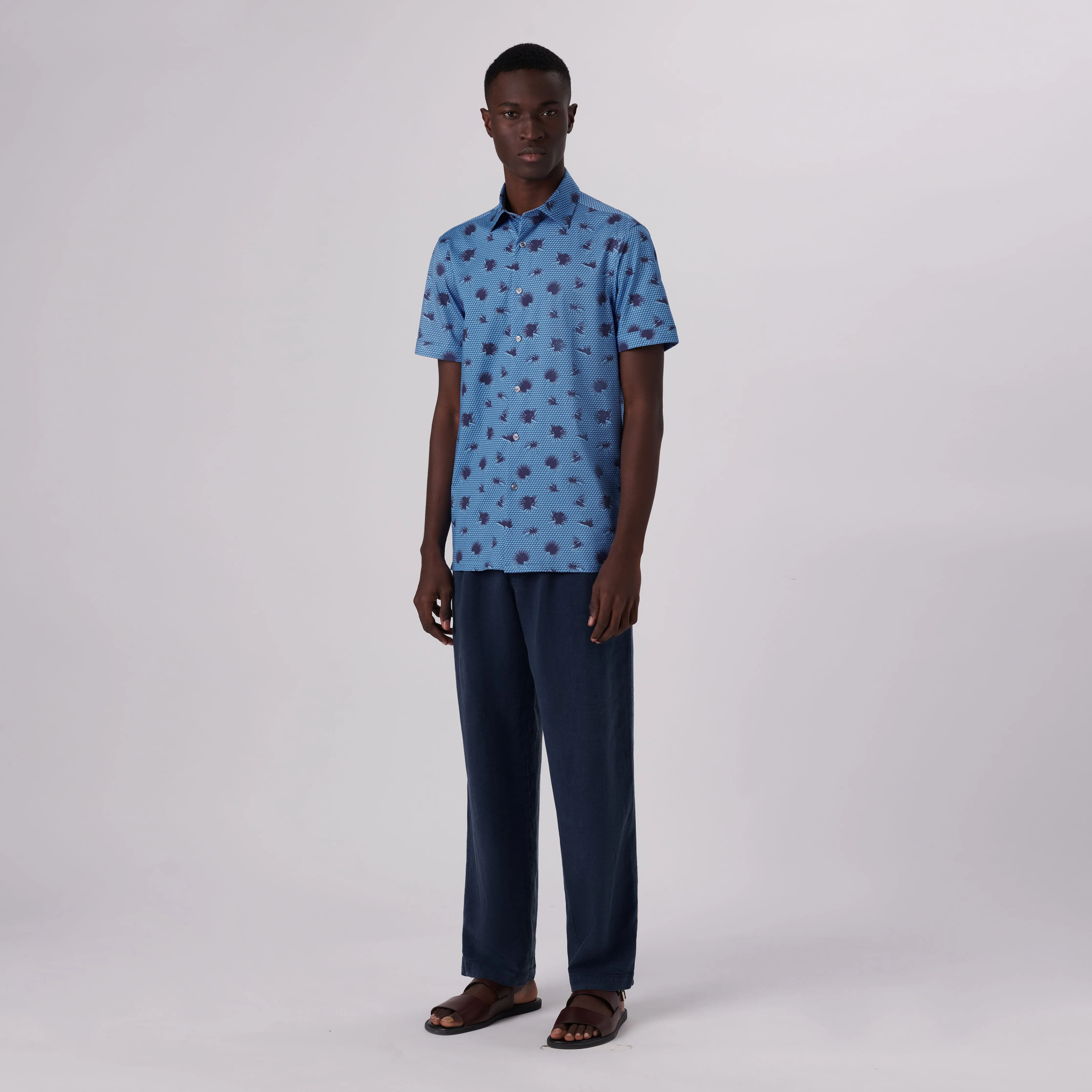 Milo Abstract Print OoohCotton Short Sleeve Shirt sold by Bugatchi product image thumbnail 5