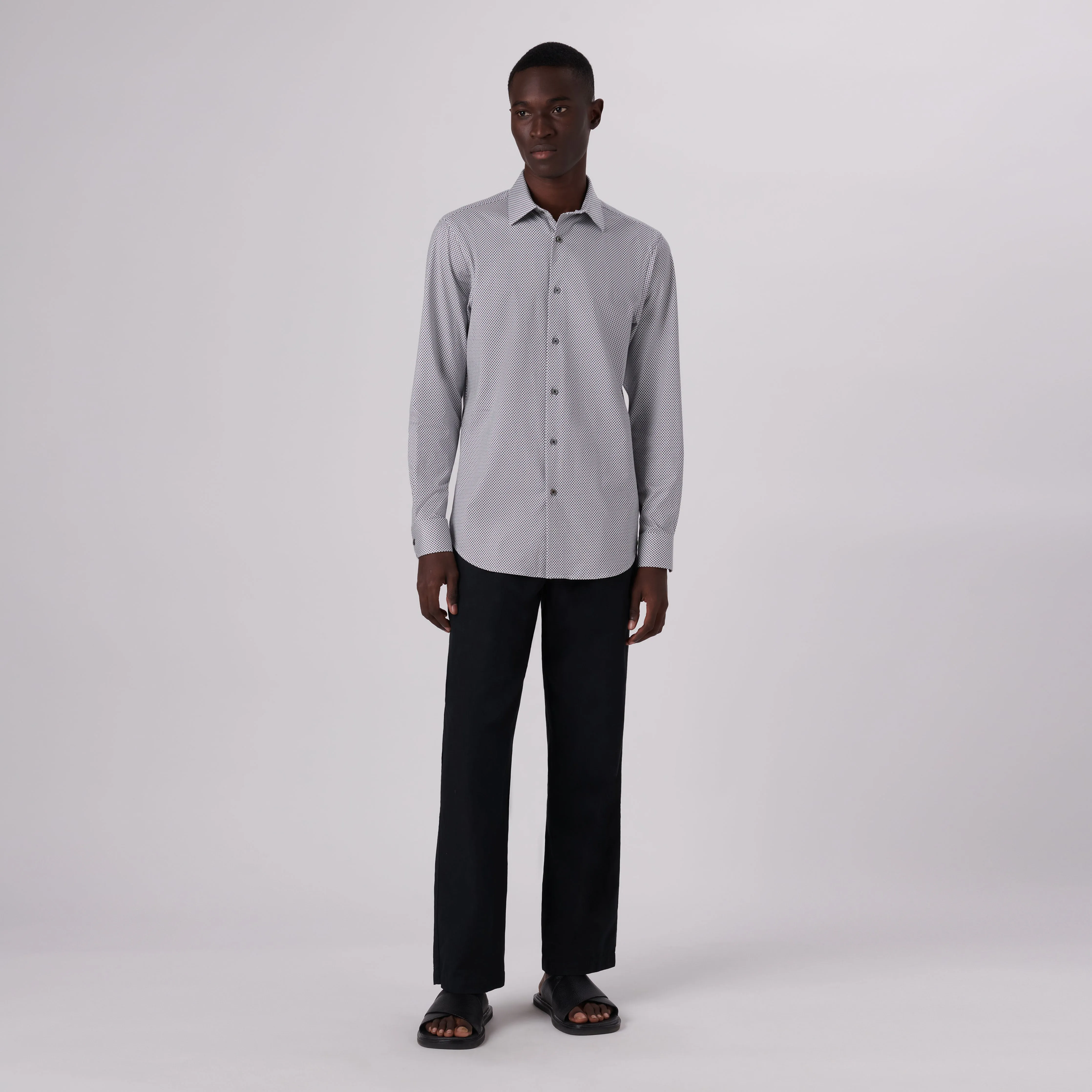 James Diamond Print OoohCotton Shirt sold by Bugatchi product image thumbnail 5