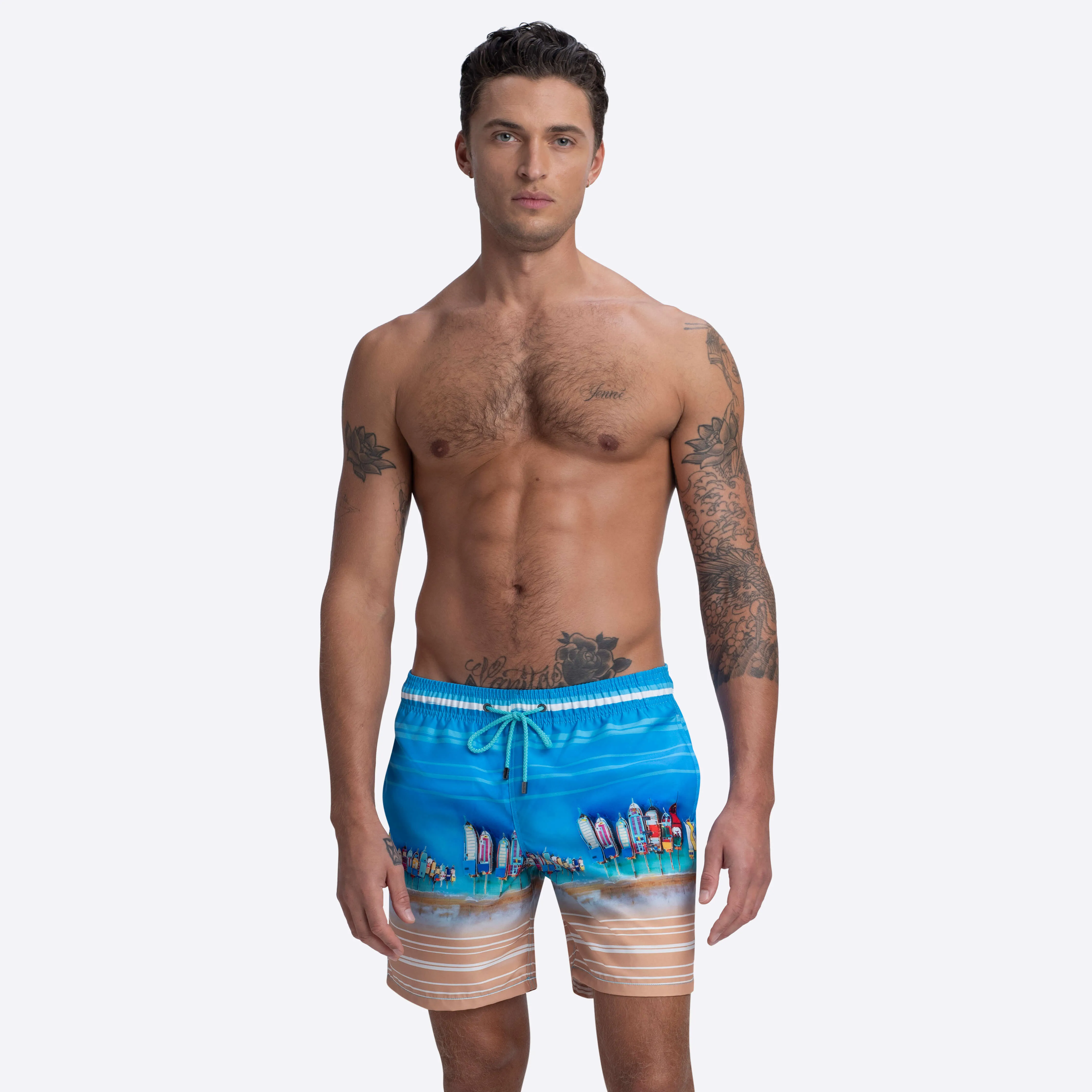 COSMO Regatta Photoprint Swim Trunks sold by Bugatchi product image thumbnail 2