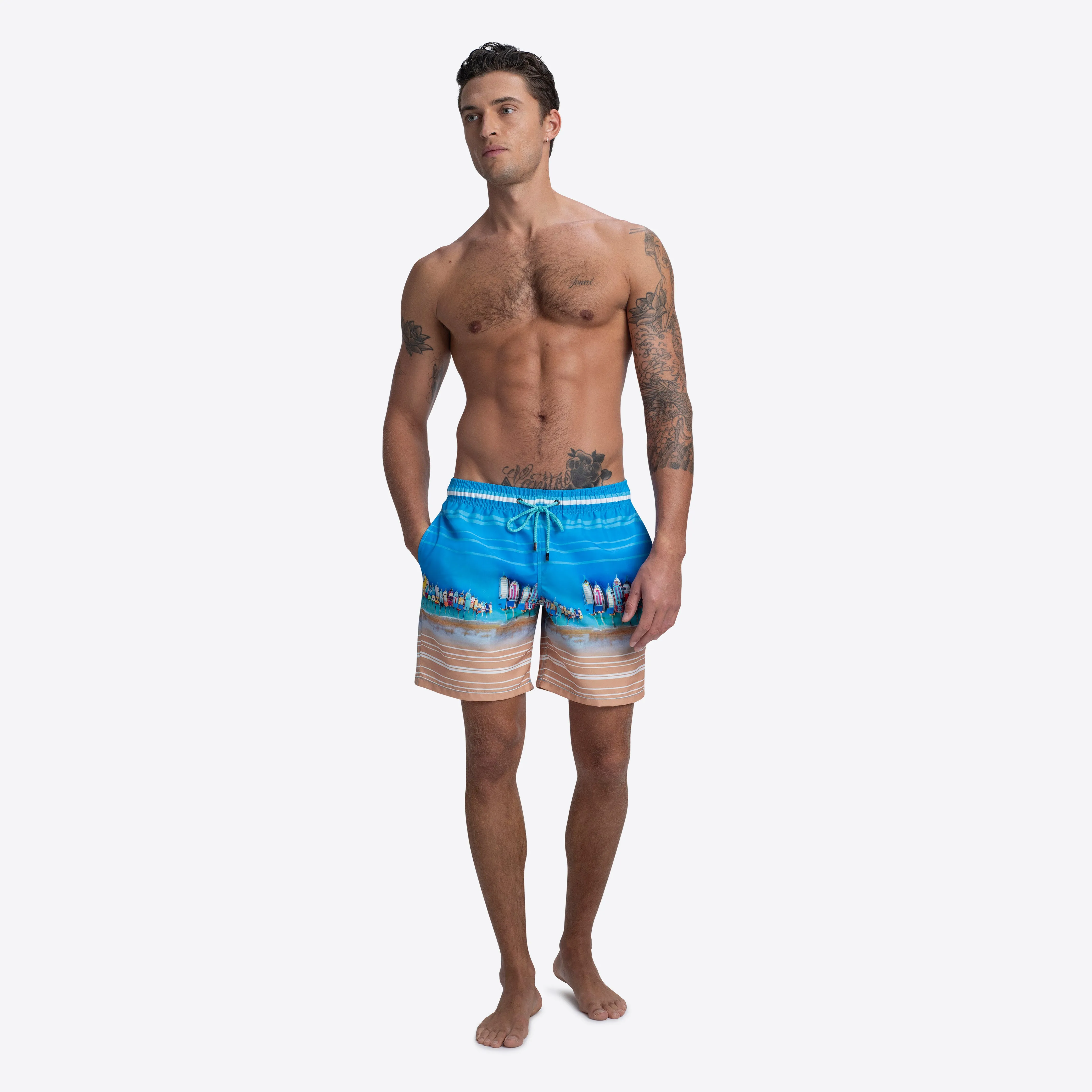 COSMO Regatta Photoprint Swim Trunks sold by Bugatchi product image thumbnail 5