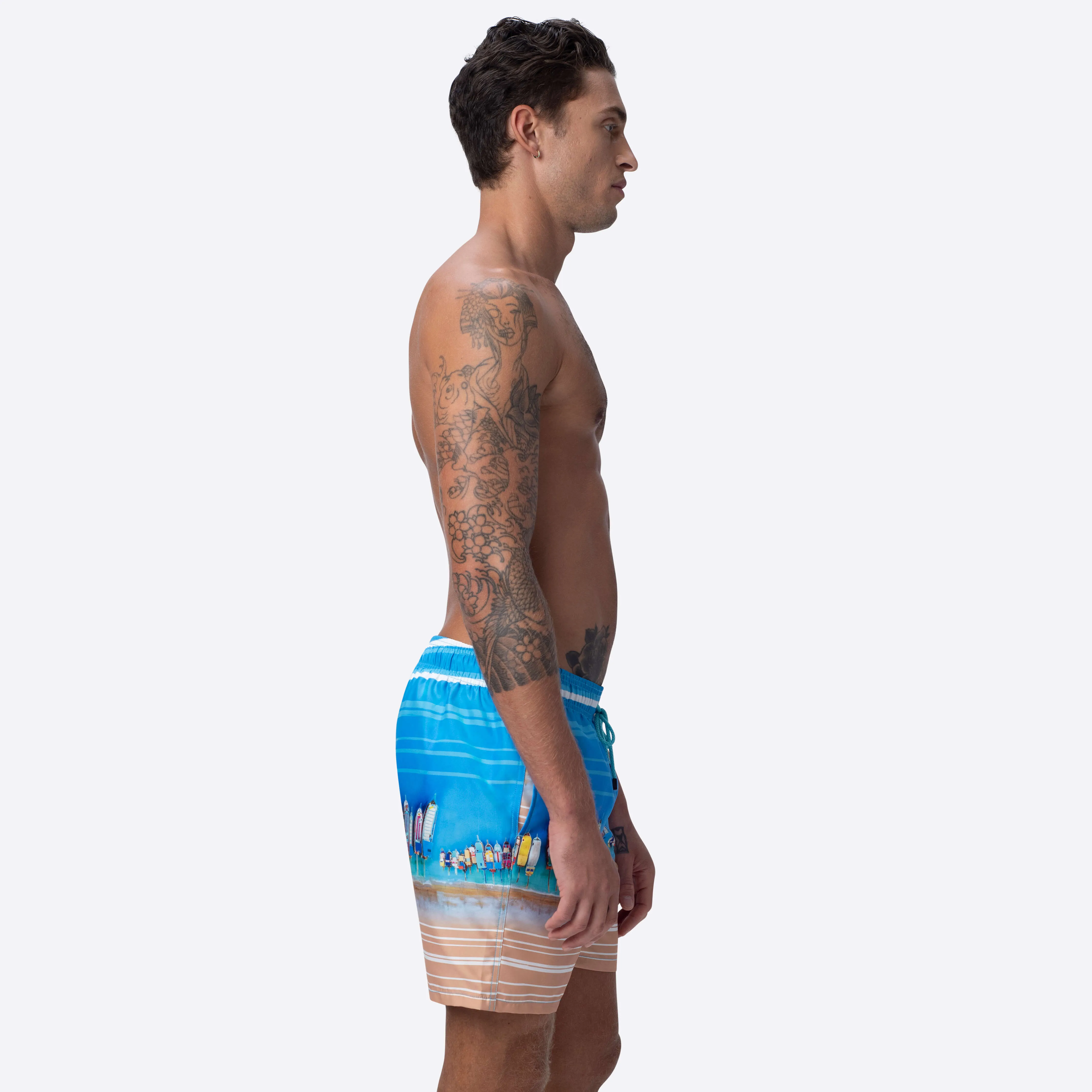 COSMO Regatta Photoprint Swim Trunks sold by Bugatchi product image thumbnail 3