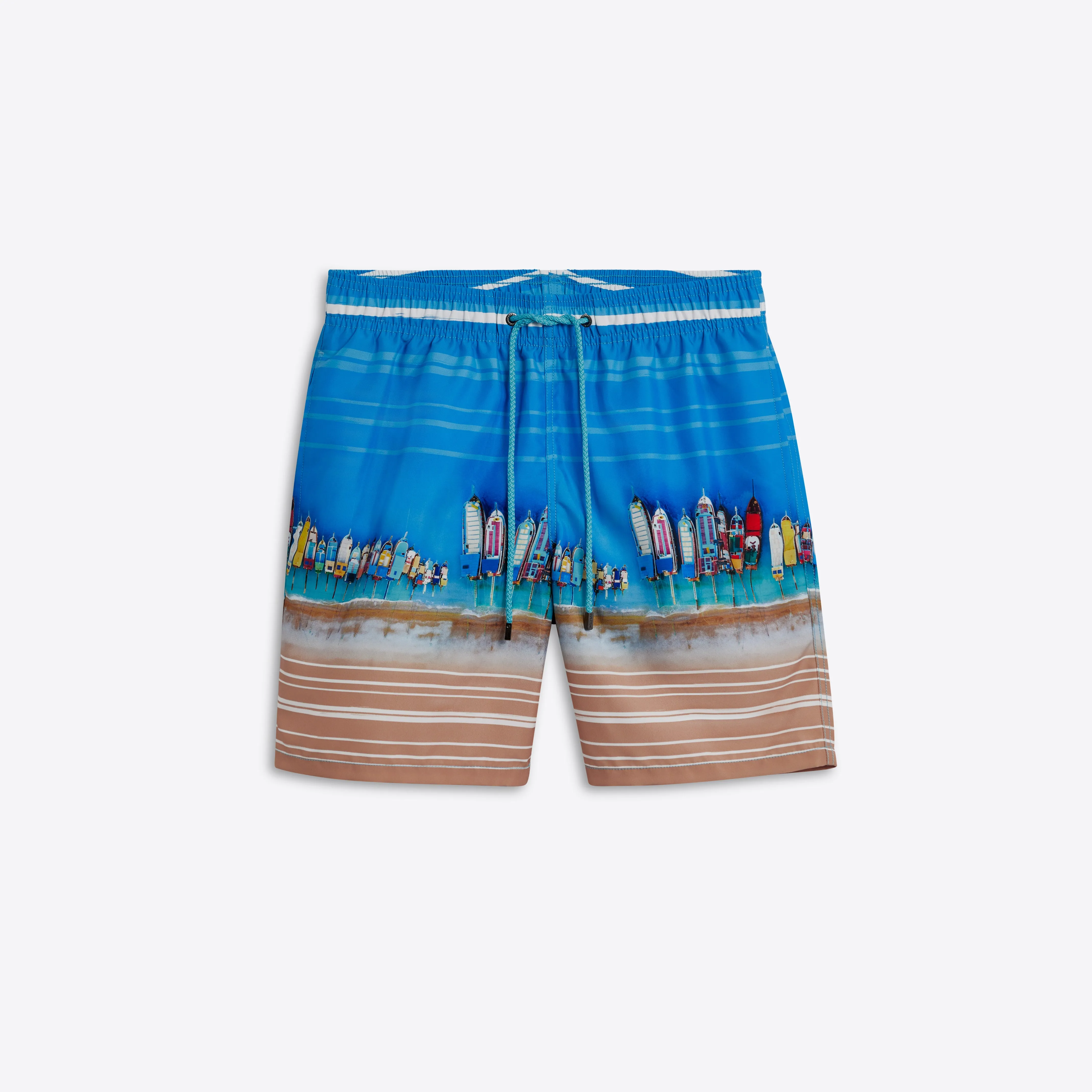 COSMO Regatta Photoprint Swim Trunks sold by Bugatchi