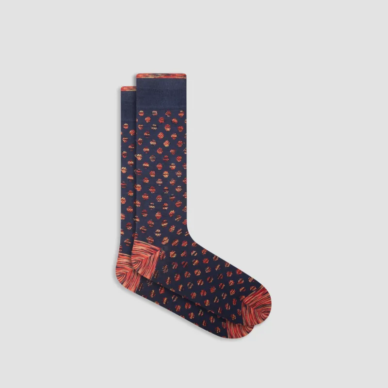 Abstract Mid-Calf Socks sold by Bugatchi
