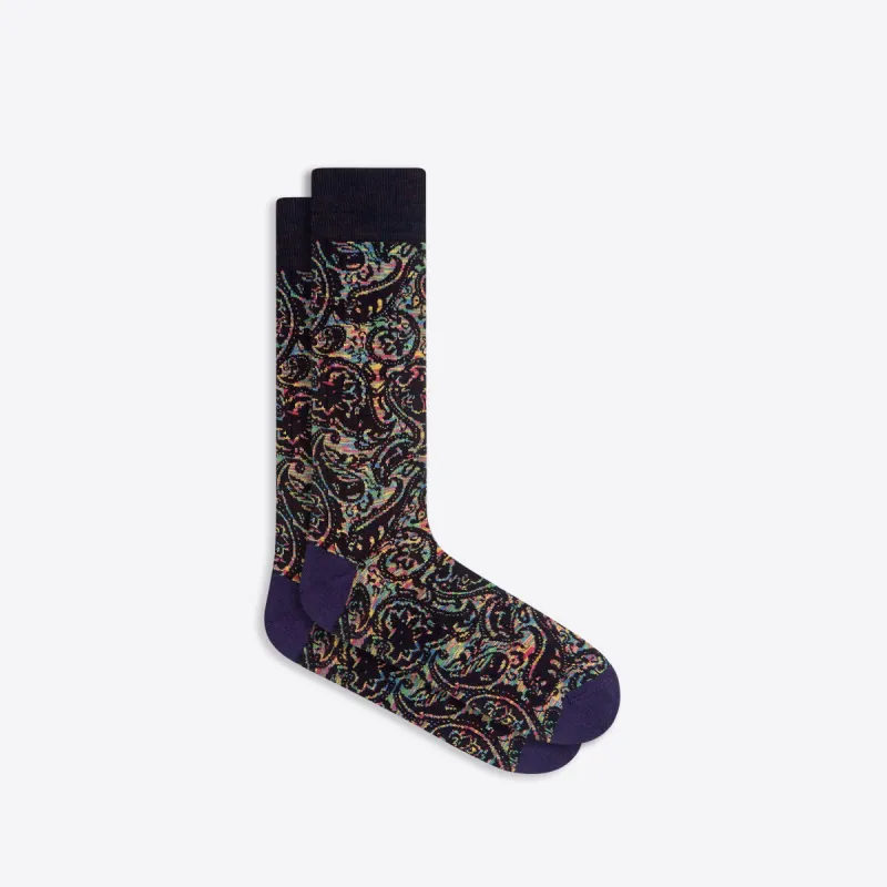 Paisley Mid-Calf Socks sold by Bugatchi