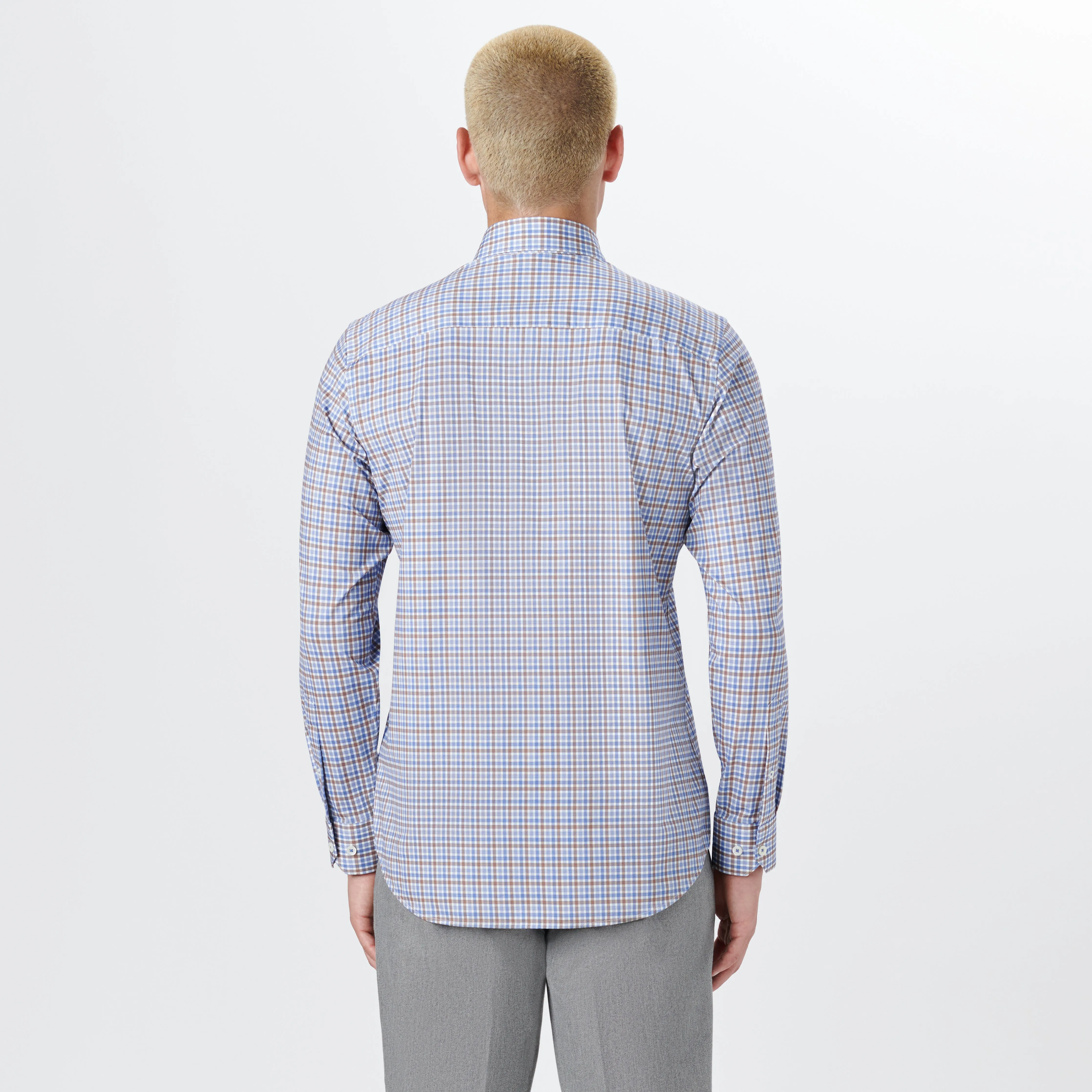 JAMES Plaid Check OoohCotton Shirt sold by Bugatchi product image thumbnail 4