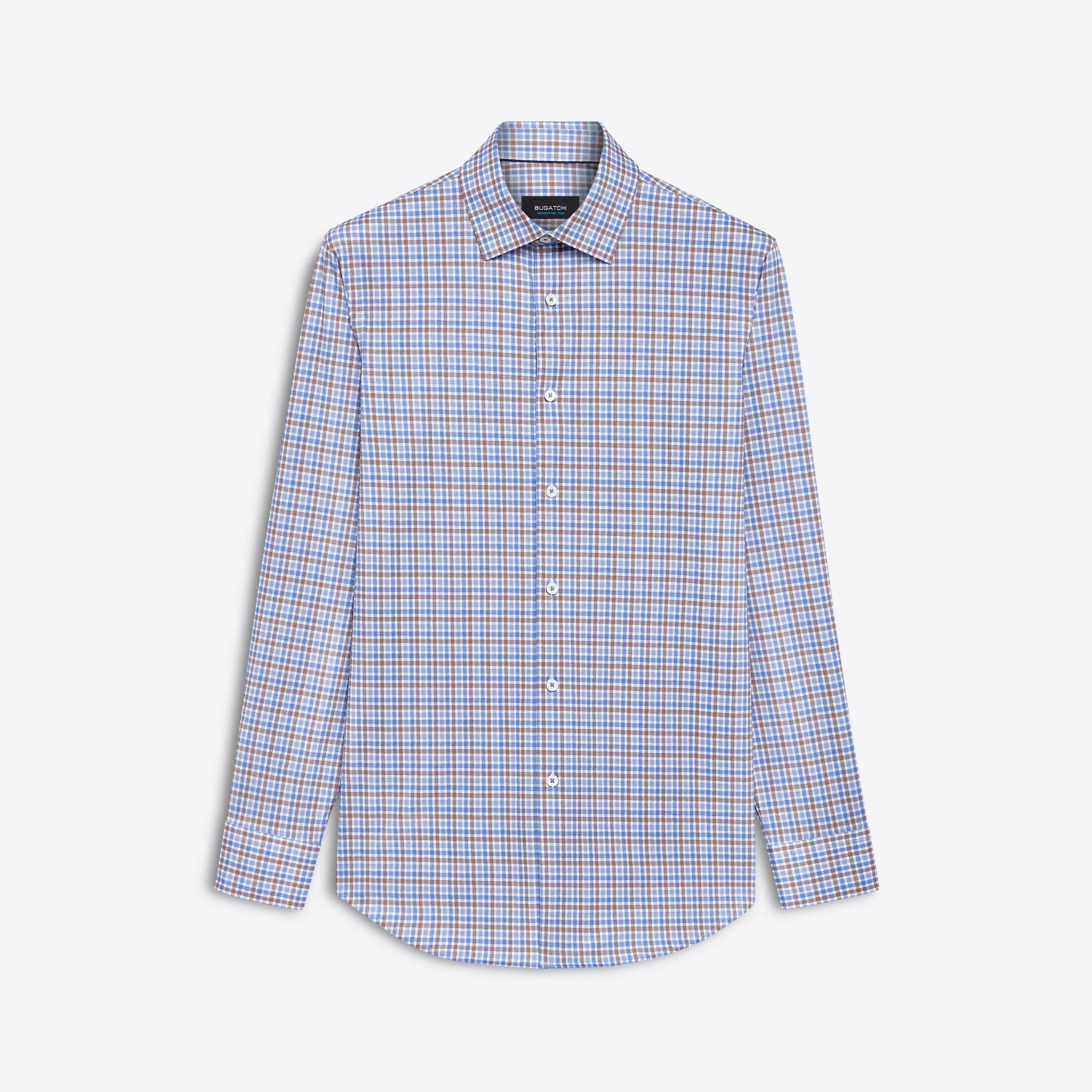 JAMES Plaid Check OoohCotton Shirt sold by Bugatchi