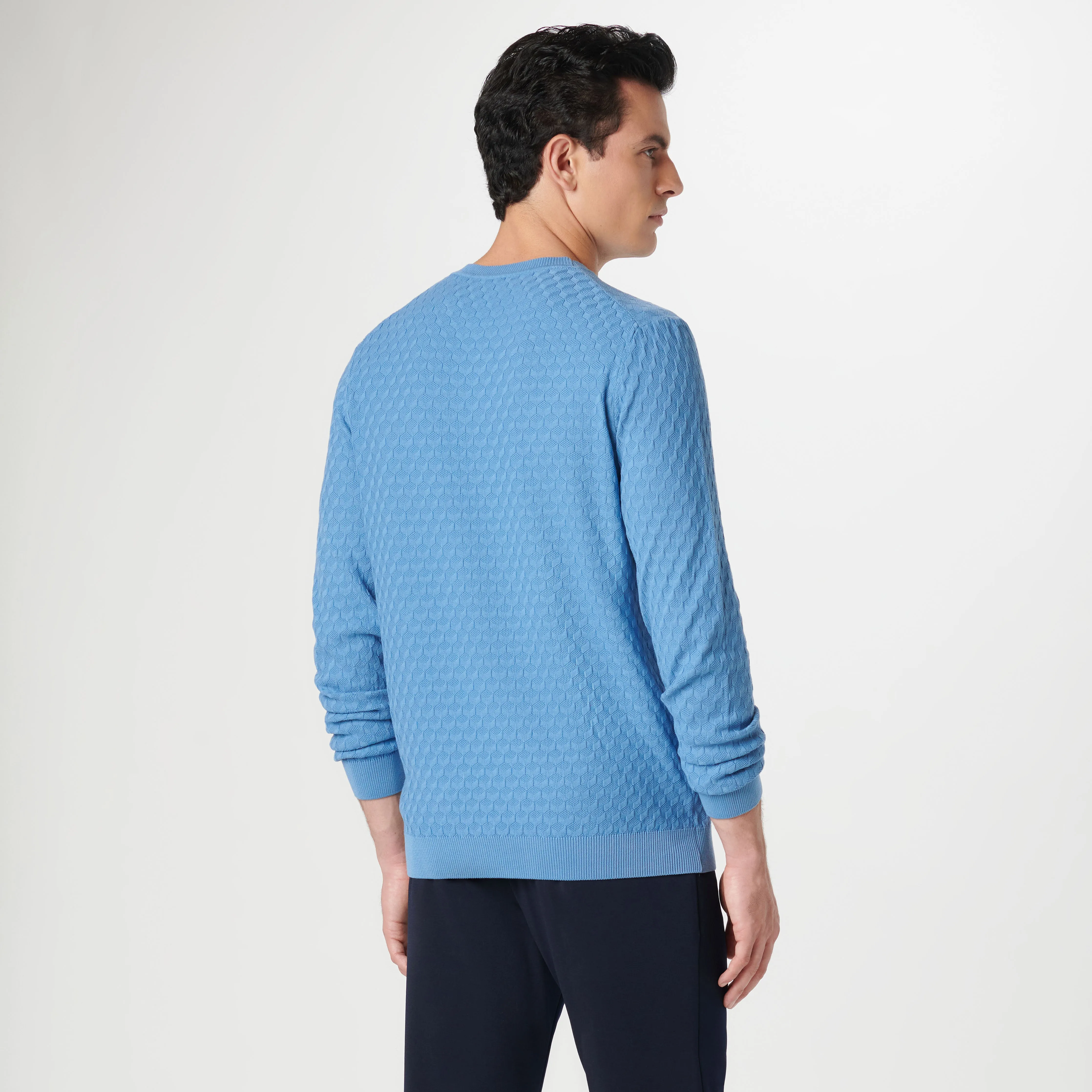 Mixed Stitch Crew Neck Sweater sold by Bugatchi product image thumbnail 4