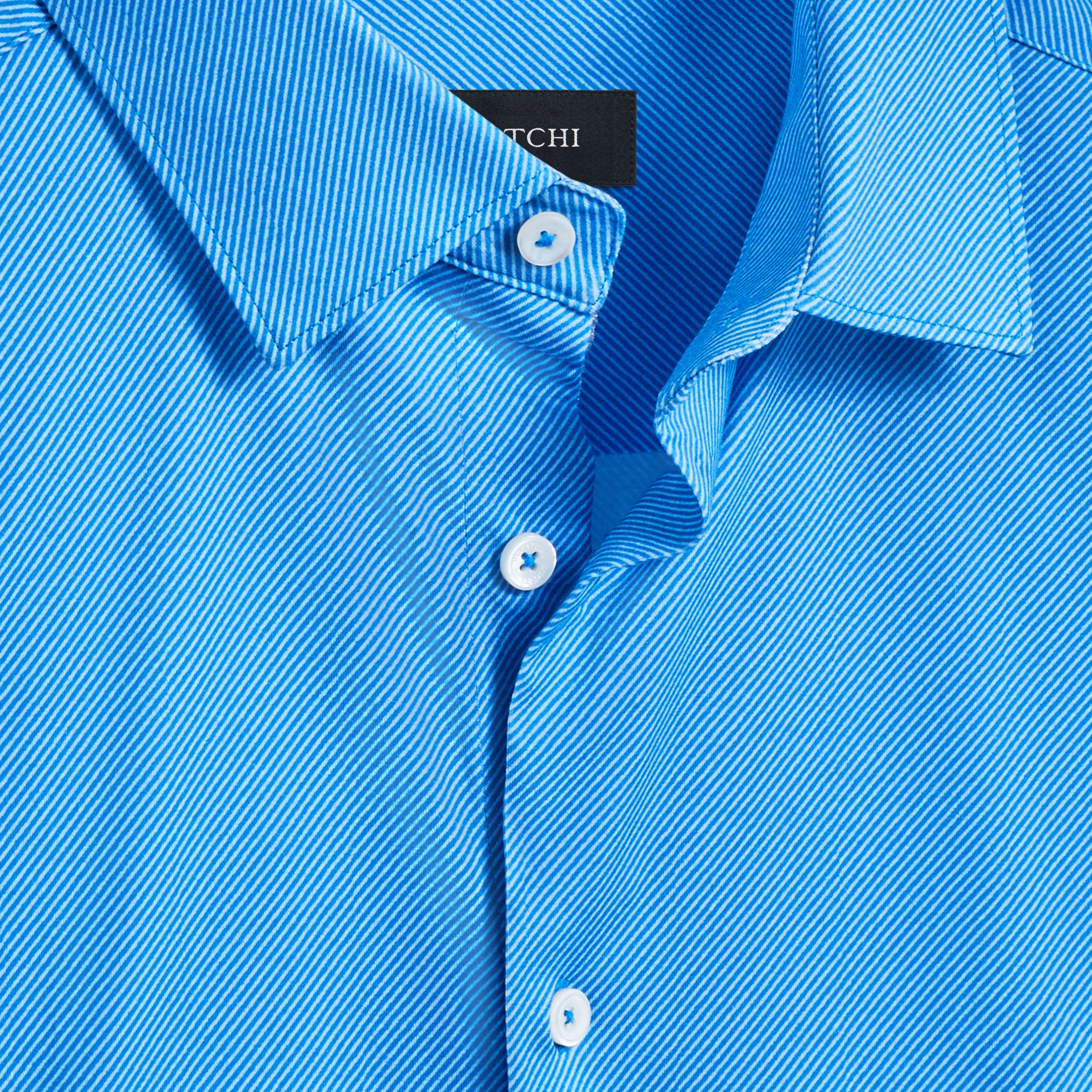 James Diagonal Pin Stripe OoohCotton Shirt sold by Bugatchi product image thumbnail 2