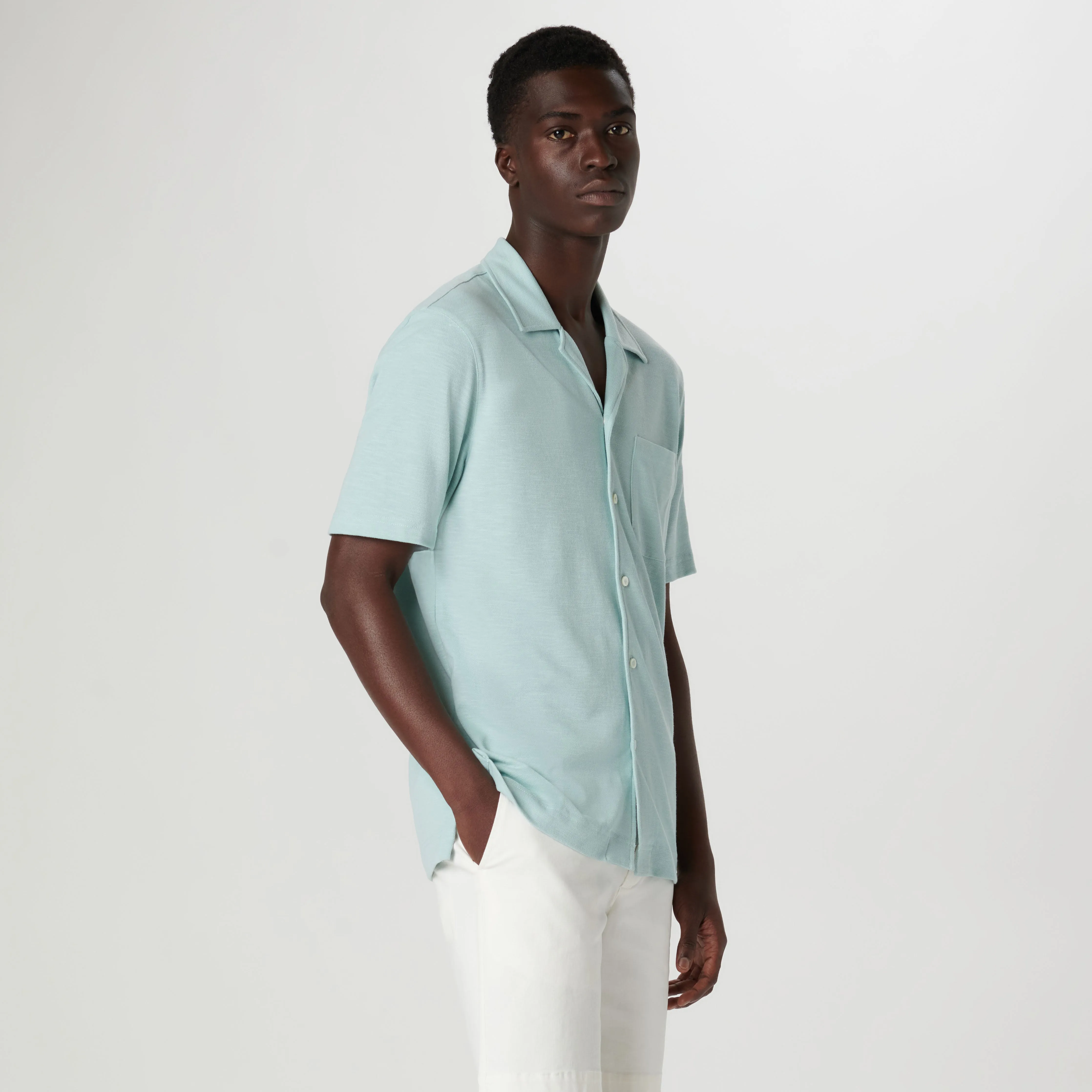 Performance Camp Collar Knit Shirt sold by Bugatchi product image thumbnail 3