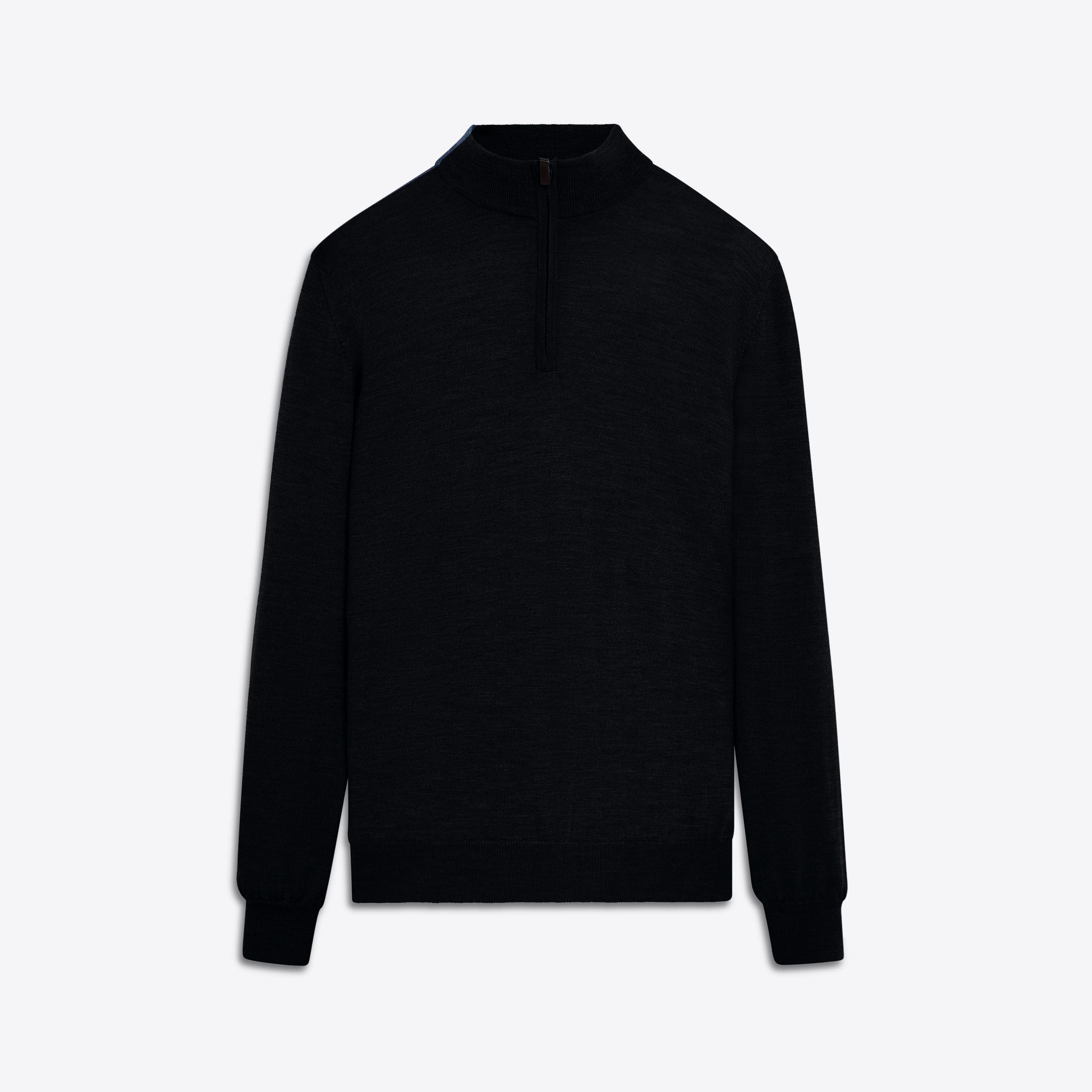 Super Merino Solid Quarter Zip Sweater sold by Bugatchi