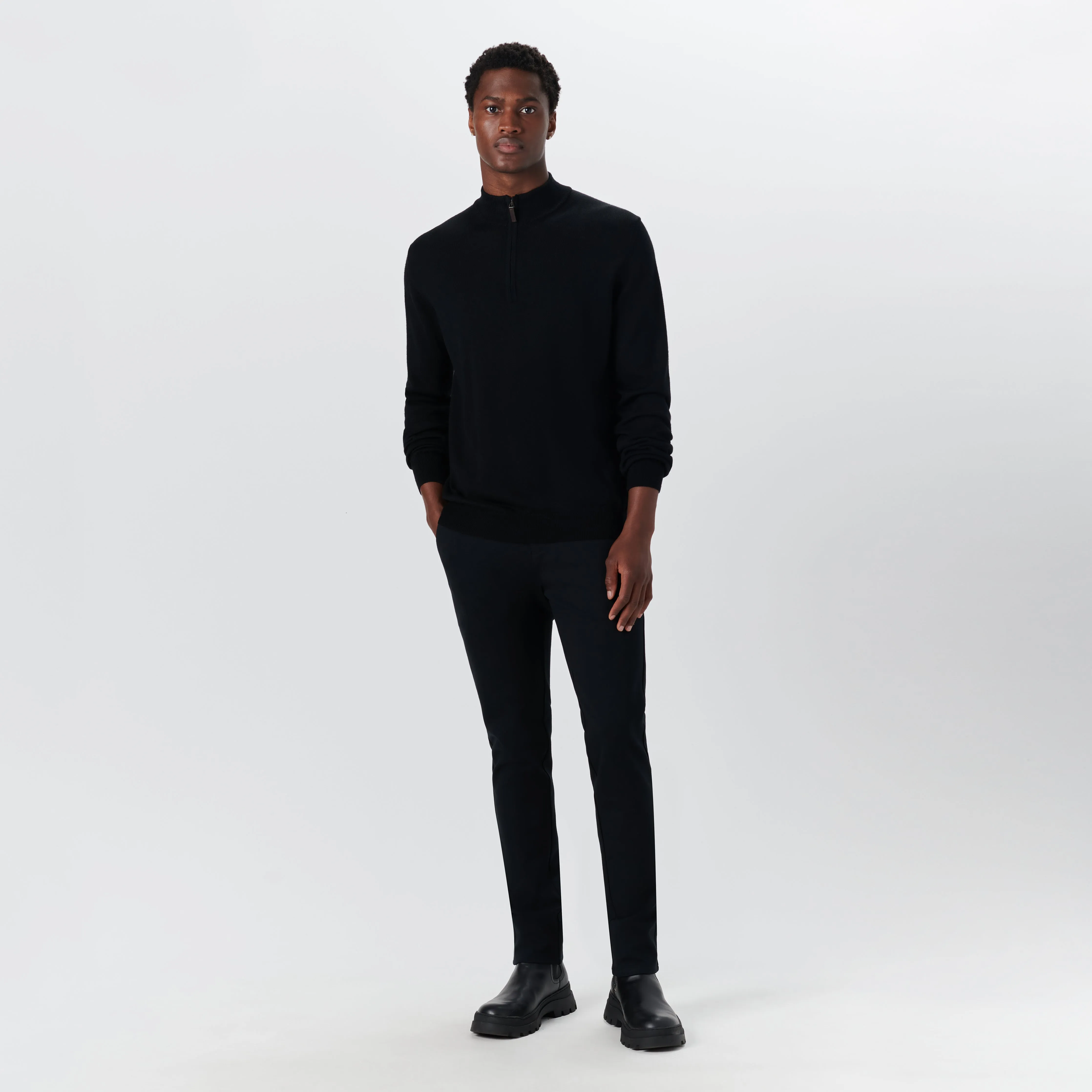 Super Merino Solid Quarter Zip Sweater sold by Bugatchi product image thumbnail 5