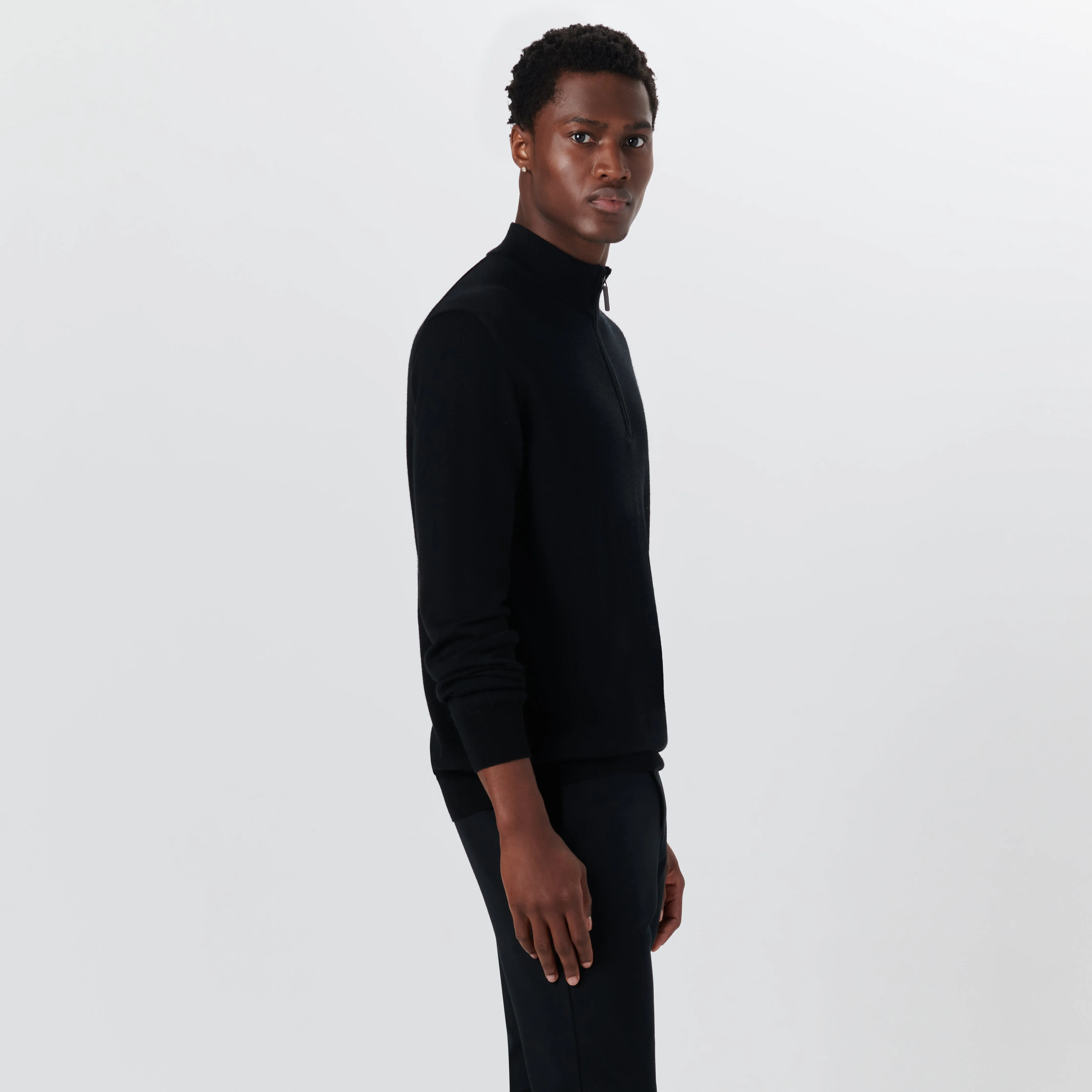 Super Merino Solid Quarter Zip Sweater sold by Bugatchi product image thumbnail 3