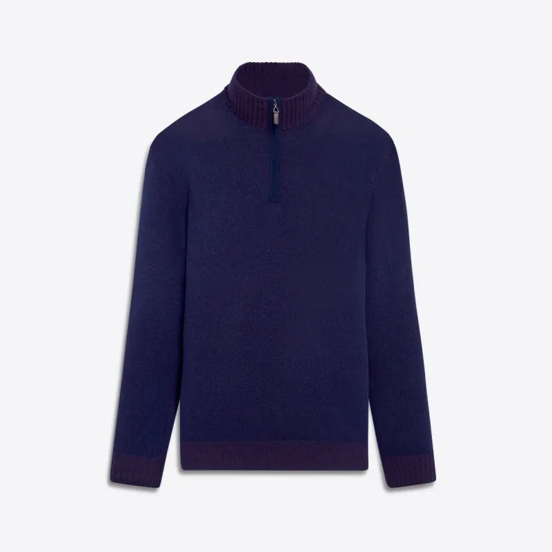 Solid Quarter Zip Pullover Sweater sold by Bugatchi