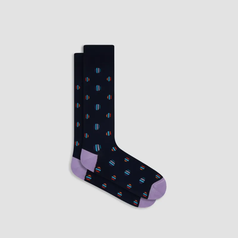 Abstract Mid-Calf Socks sold by Bugatchi