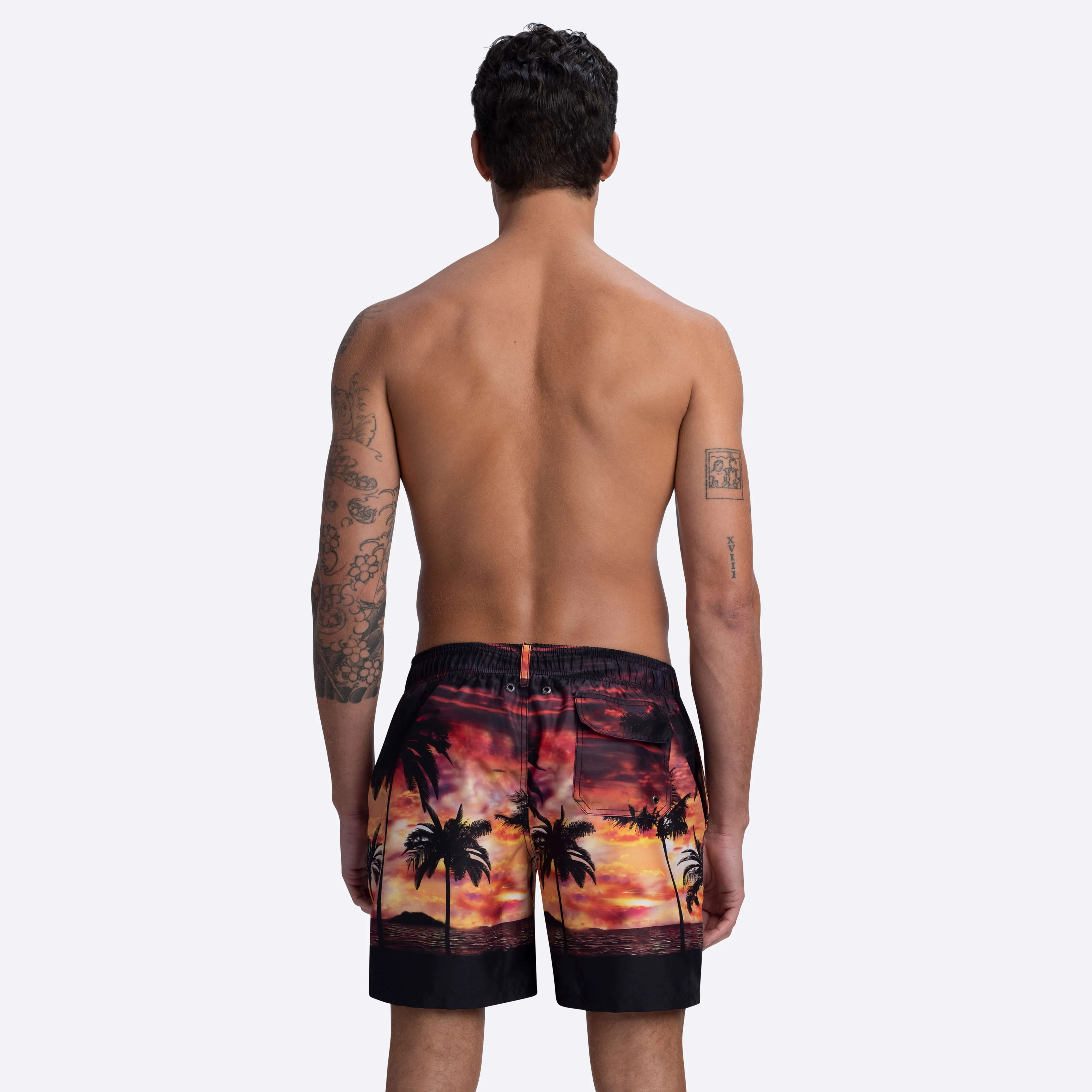 COSMO Tropical Sunset Swim Trunks sold by Bugatchi product image thumbnail 4