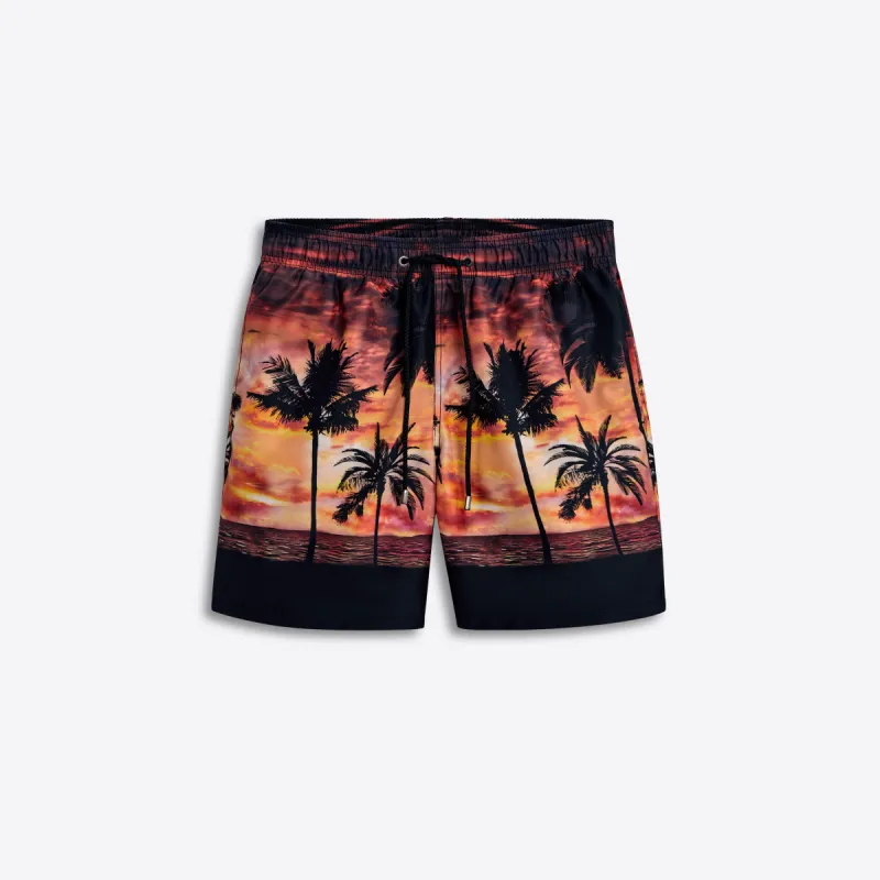 COSMO Tropical Sunset Swim Trunks made by Bugatchi