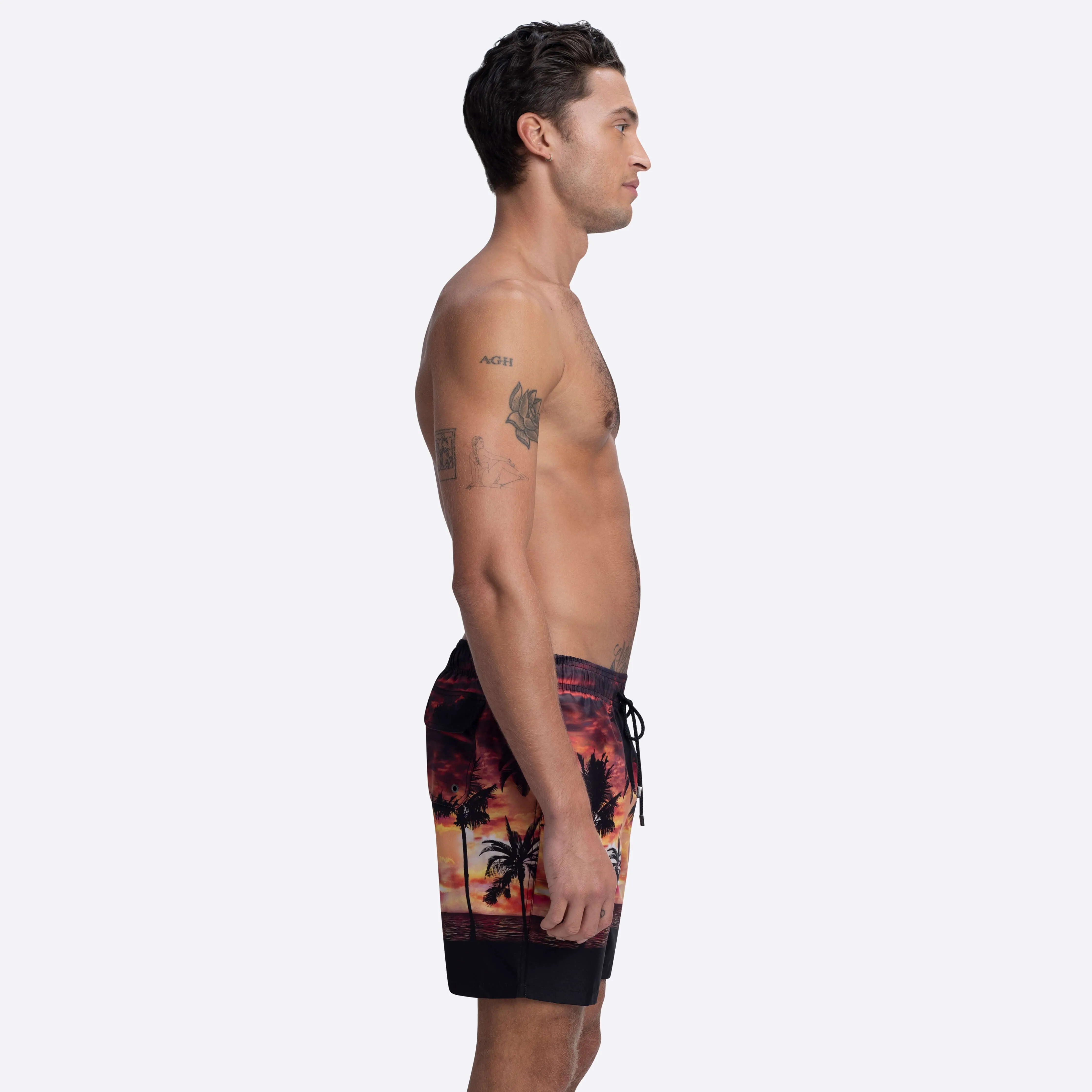 COSMO Tropical Sunset Swim Trunks sold by Bugatchi product image thumbnail 3
