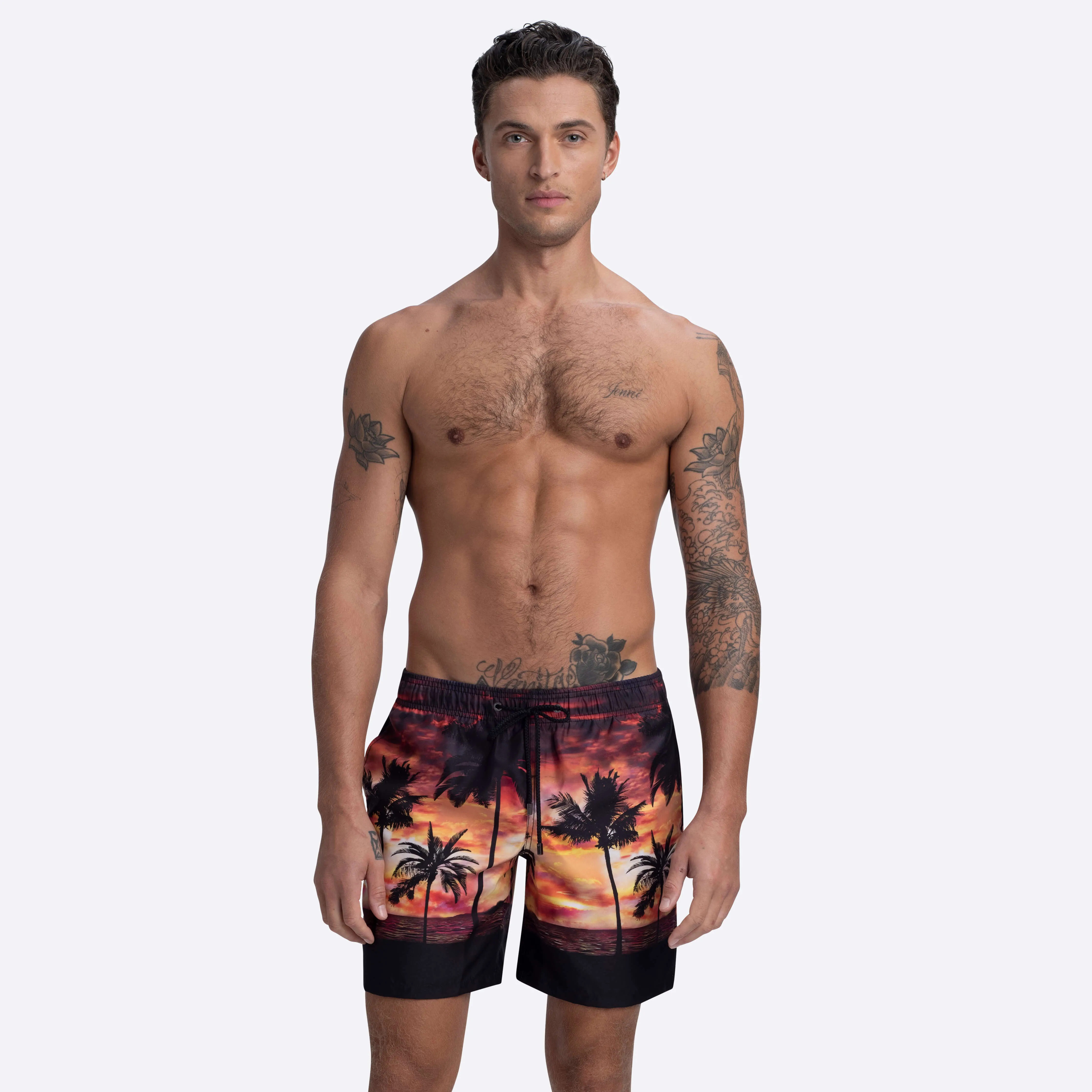 COSMO Tropical Sunset Swim Trunks sold by Bugatchi product image thumbnail 2
