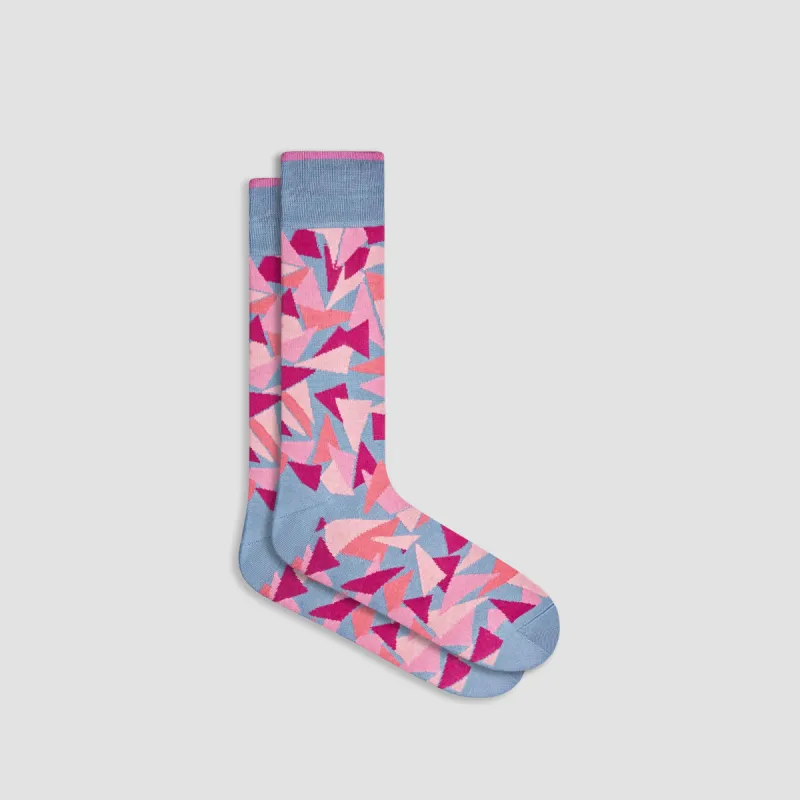 Abstract Mid-Calf Socks sold by Bugatchi