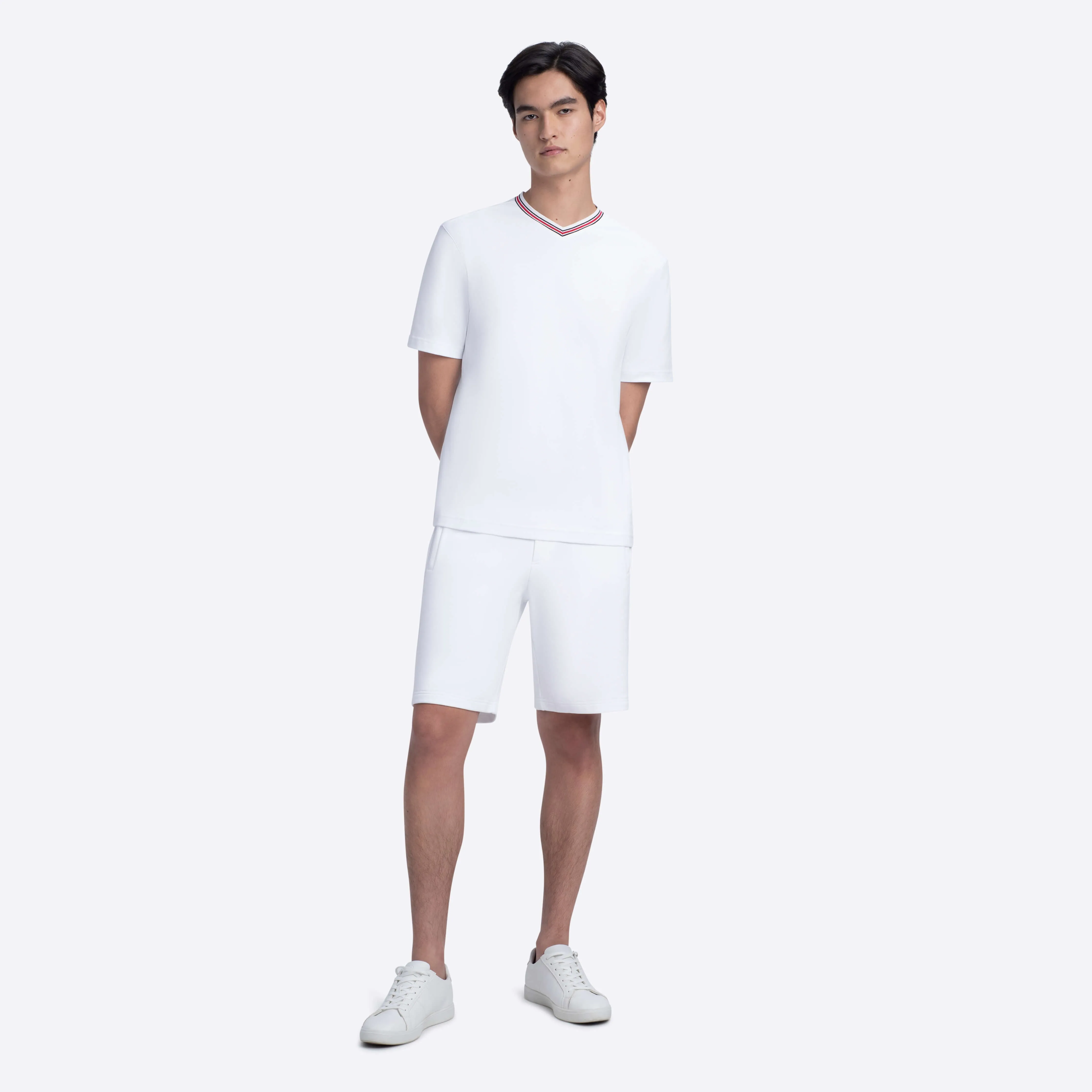 Short Sleeve V-Neck Shirt sold by Bugatchi product image thumbnail 5