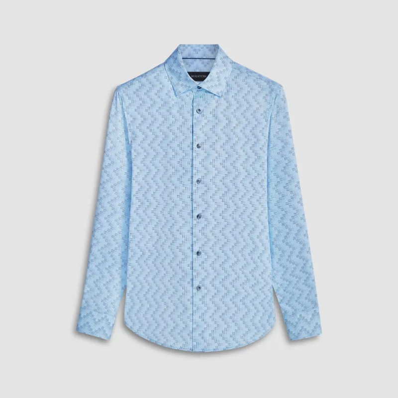 Jules Pin Check OoohCotton Shirt sold by Bugatchi