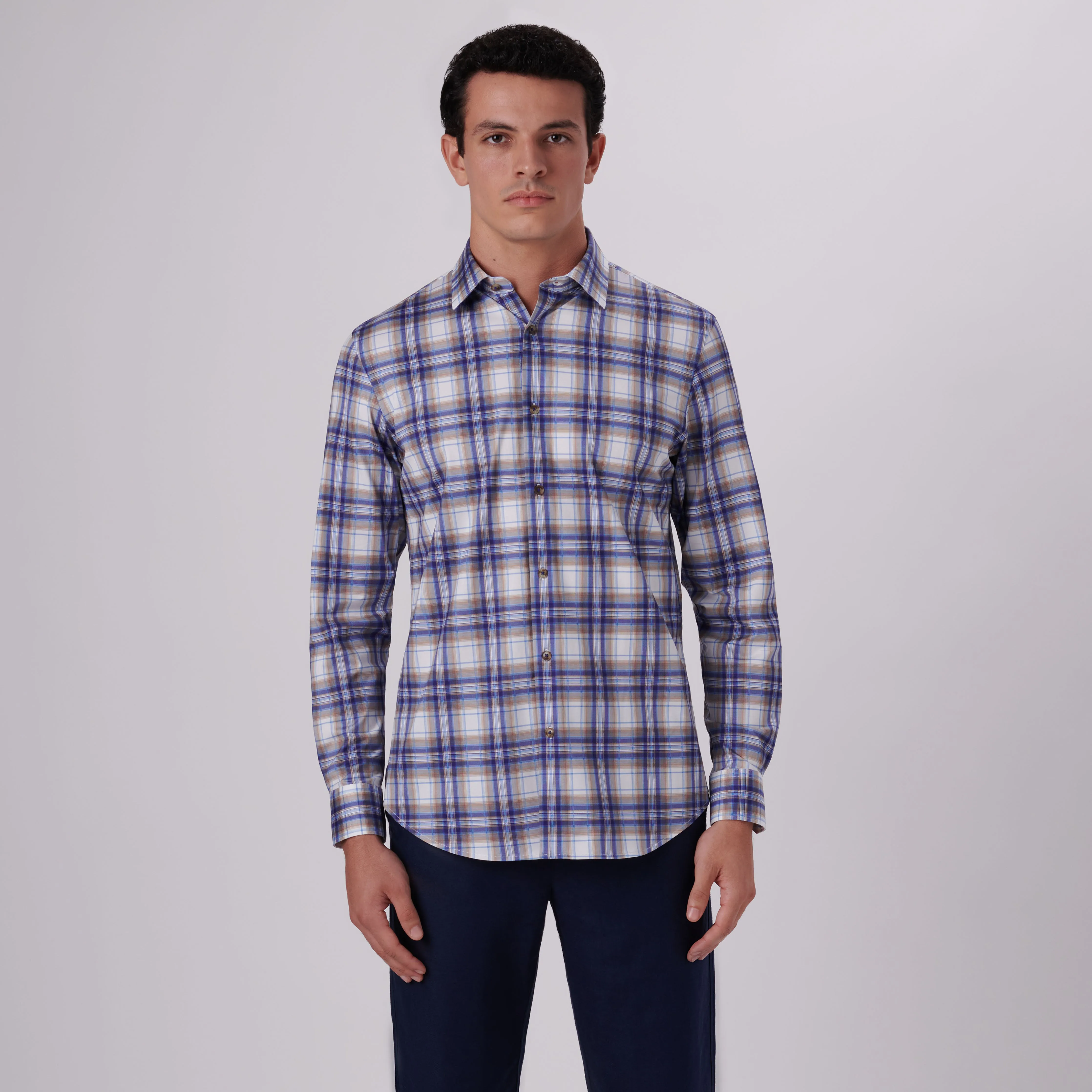 James Plaid Check Print OoohCotton Shirt sold by Bugatchi product image thumbnail 2