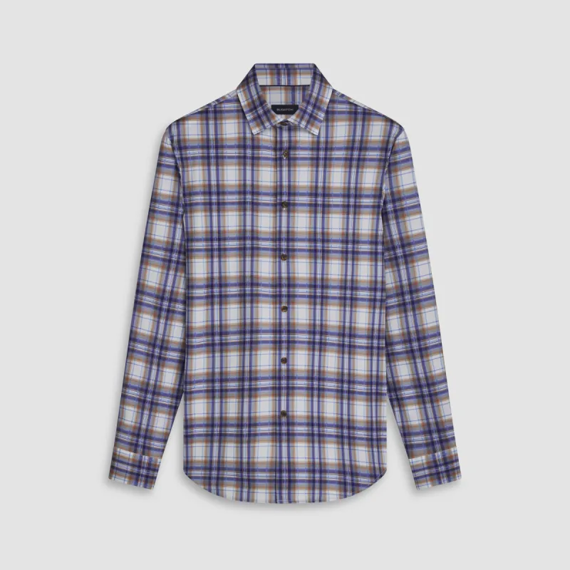 James Plaid Check Print OoohCotton Shirt sold by Bugatchi