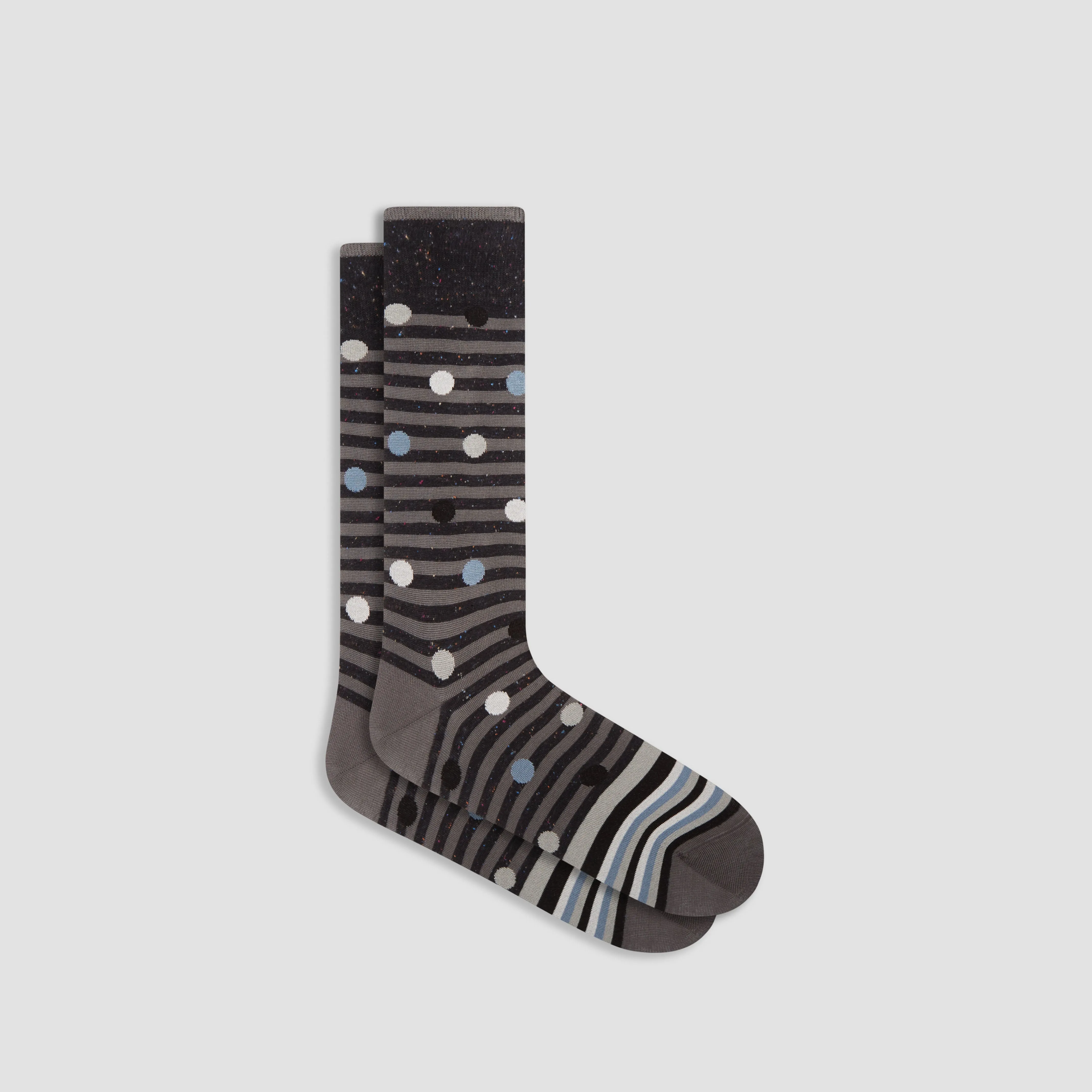 Striped Polka Dot Mid-Calf Socks sold by Bugatchi