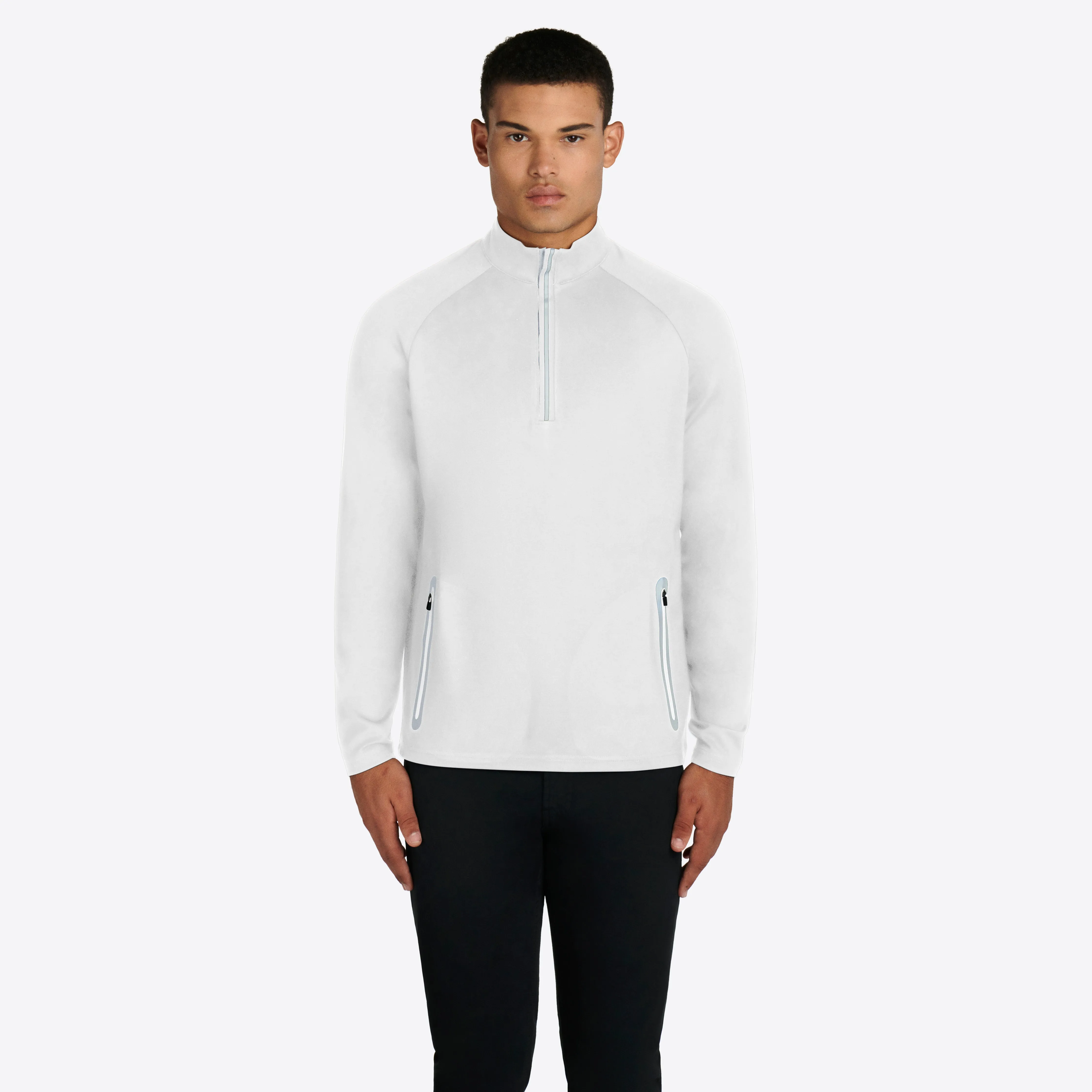 Solid Quarter Zip Mock Neck Pullover sold by Bugatchi product image thumbnail 2