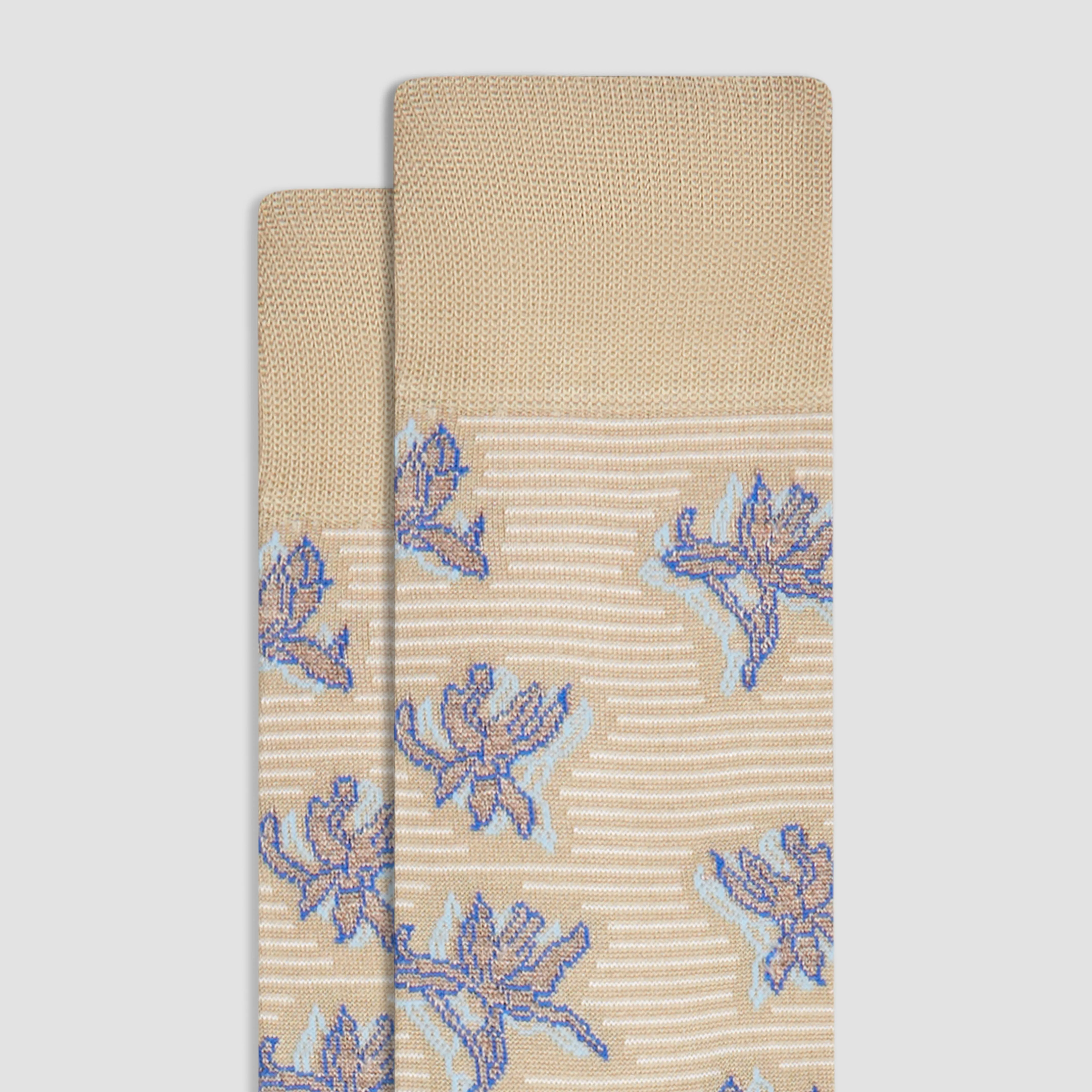 Striped Floral Mid-Calf Socks sold by Bugatchi product image thumbnail 2