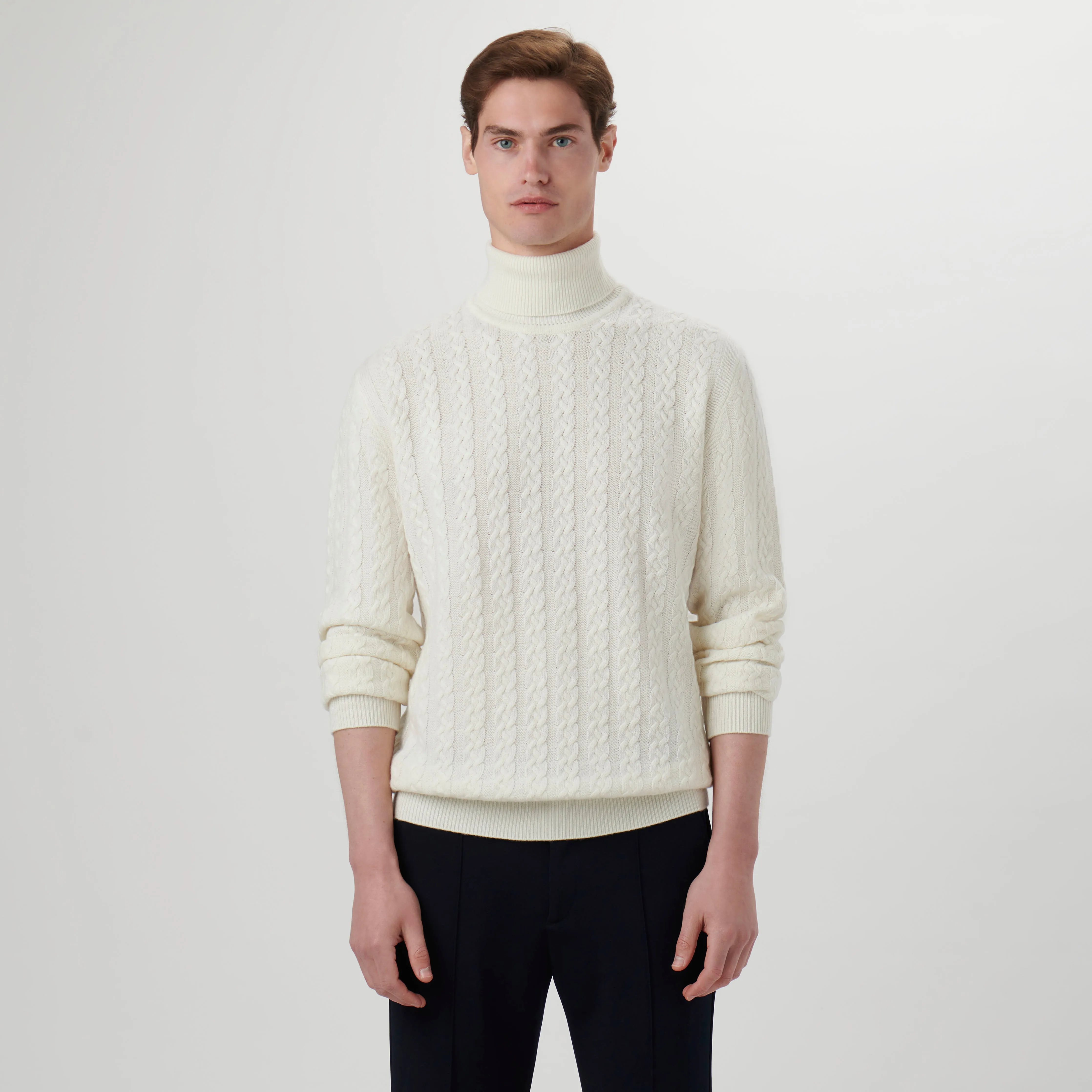 Solid Cable Turtleneck Sweater sold by Bugatchi product image thumbnail 2
