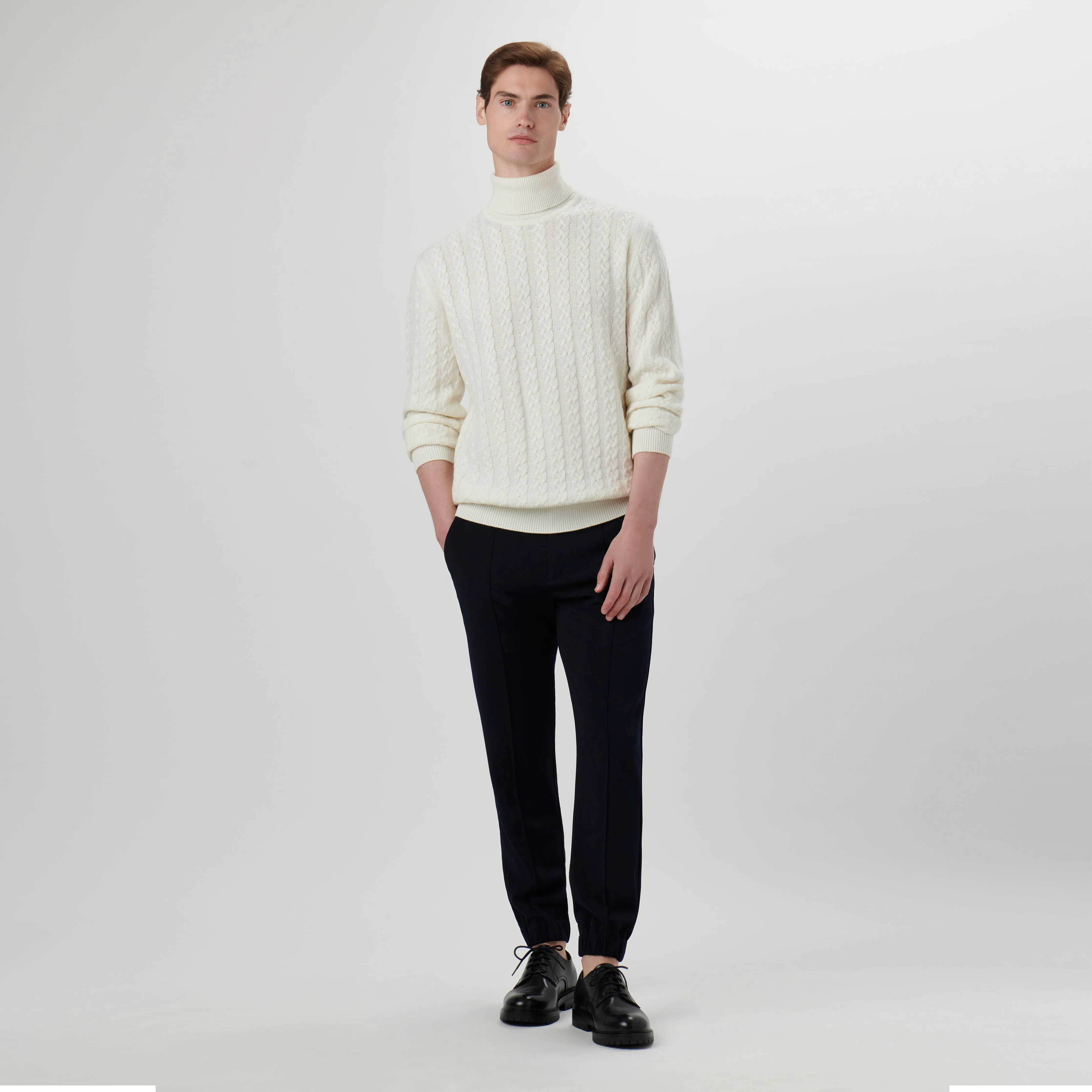 Solid Cable Turtleneck Sweater sold by Bugatchi product image thumbnail 5