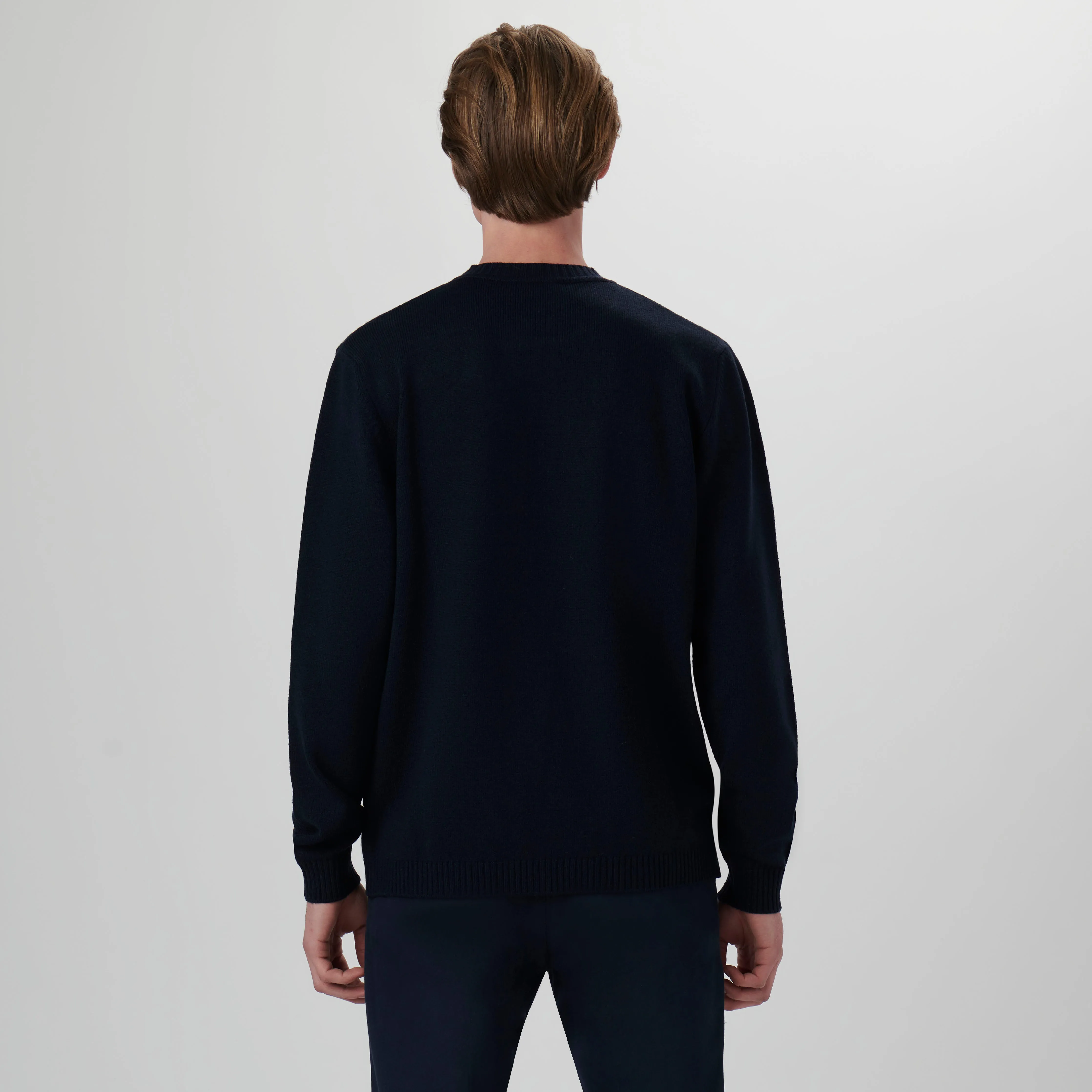 Solid Jacquard Crew Neck Sweater sold by Bugatchi product image thumbnail 4