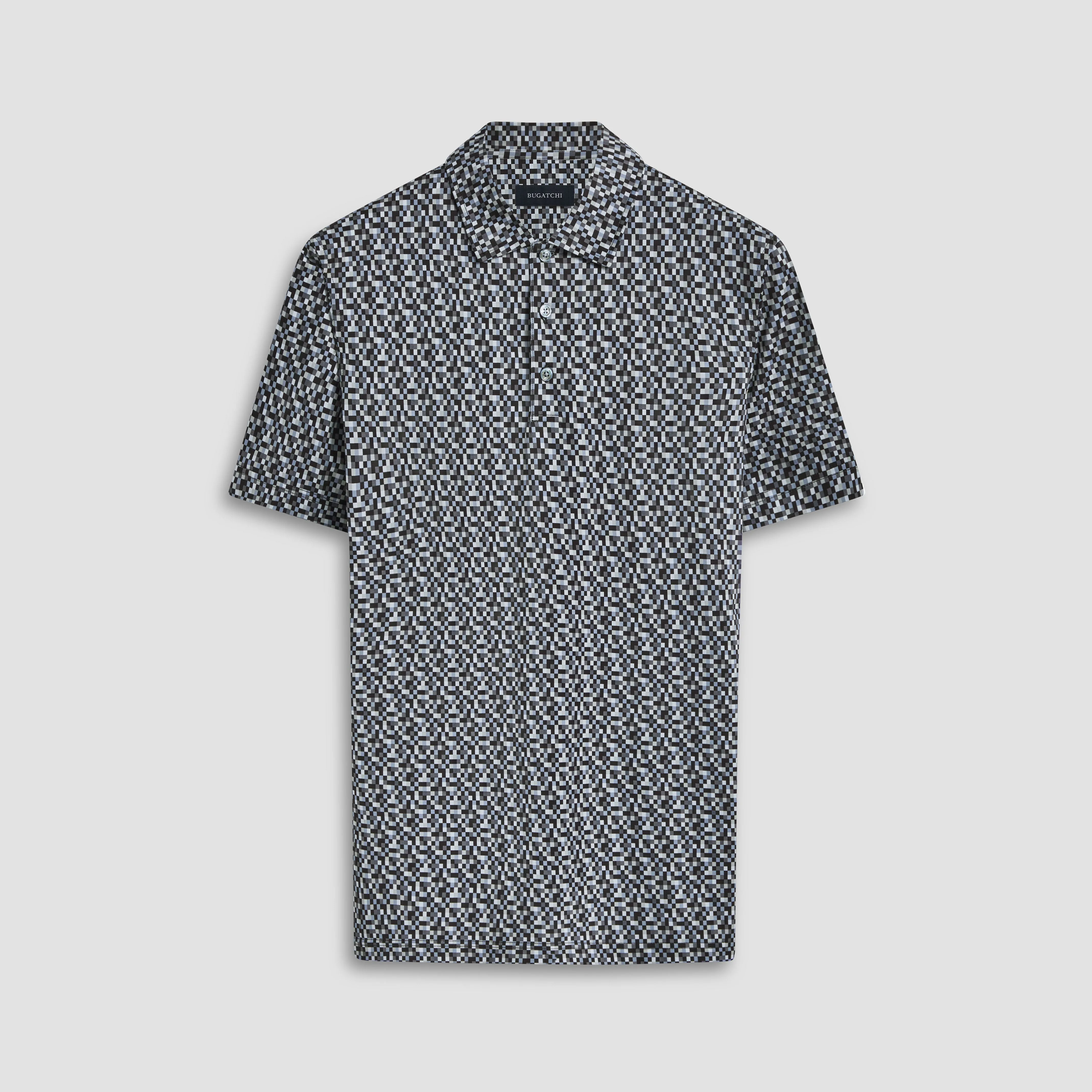 Victor Pixel Check OoohCotton Polo sold by Bugatchi